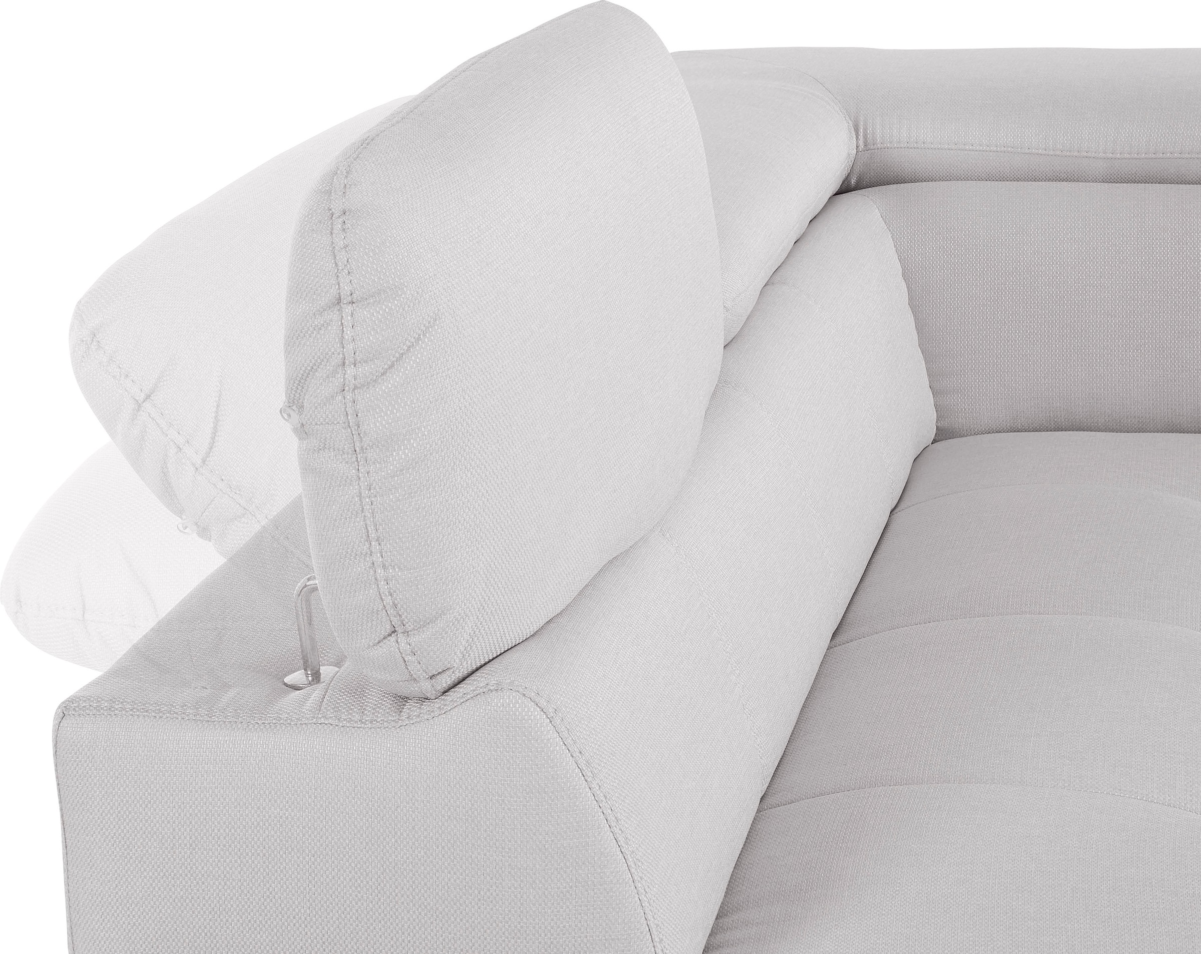 COTTA Polstergarnitur »Chef L-Form«, (Set, 2 tlg.), Set bestehend aus: Ecksofa mit Kopfteilverstellung & Hocker