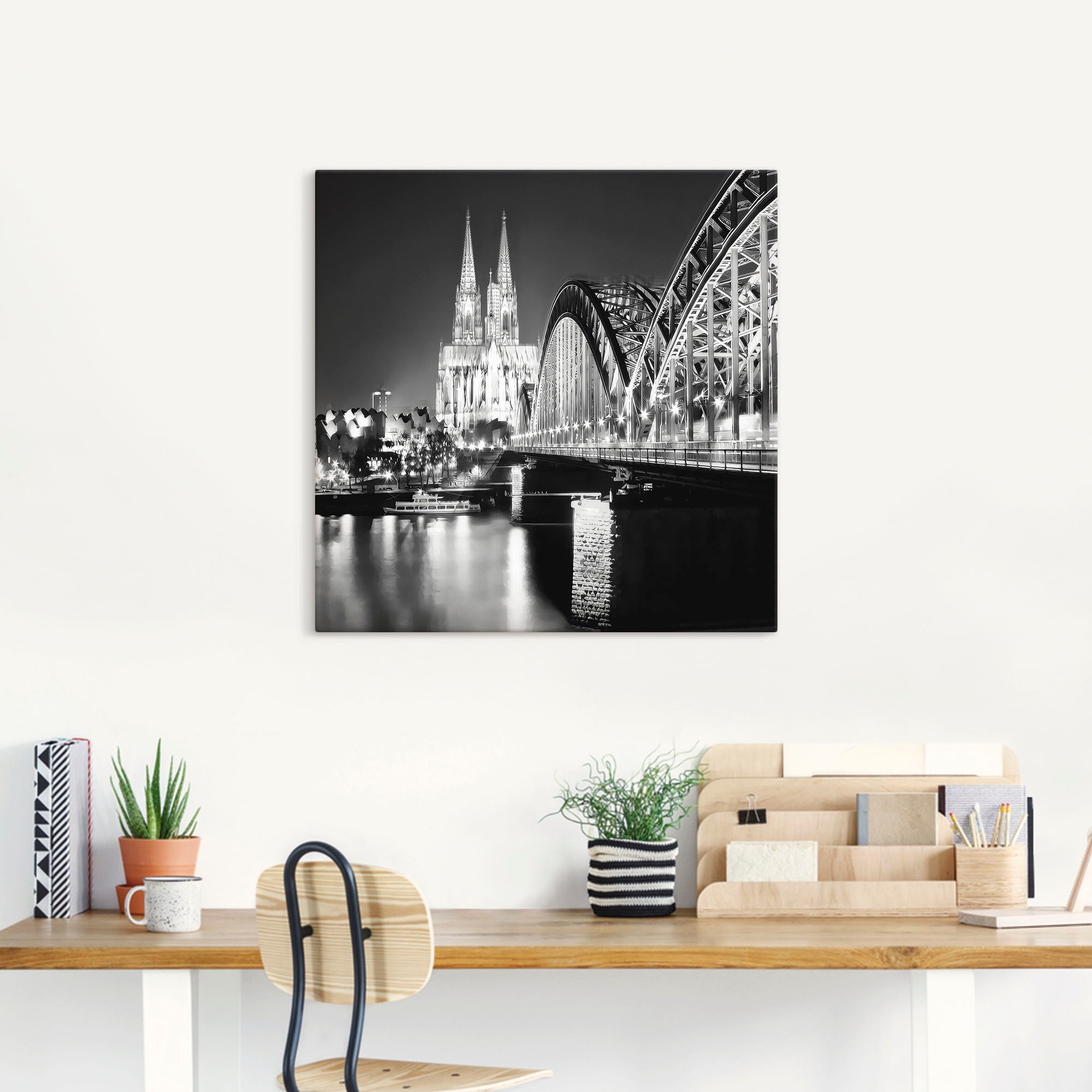 Artland Wandbild "Köln Skyline Abstrakte Collage 19", Brücken, (1 St.), als günstig online kaufen