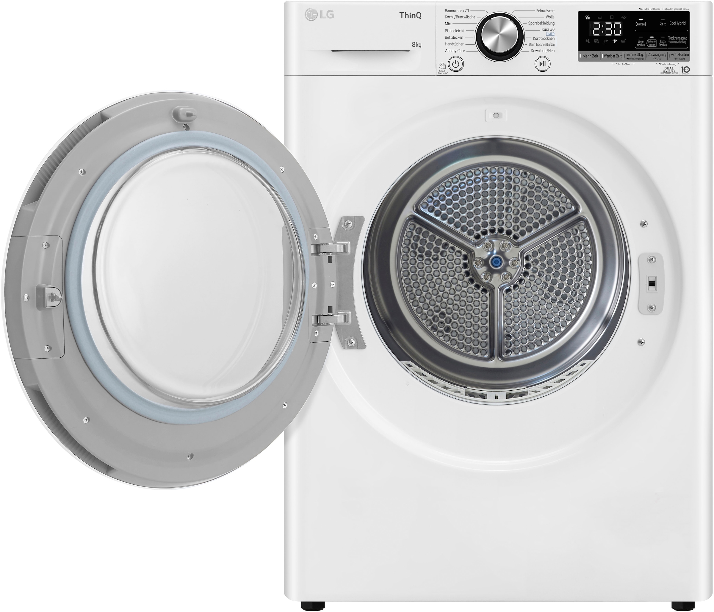 LG Wärmepumpentrockner »RT80V9W«, Vivace, 8 kg