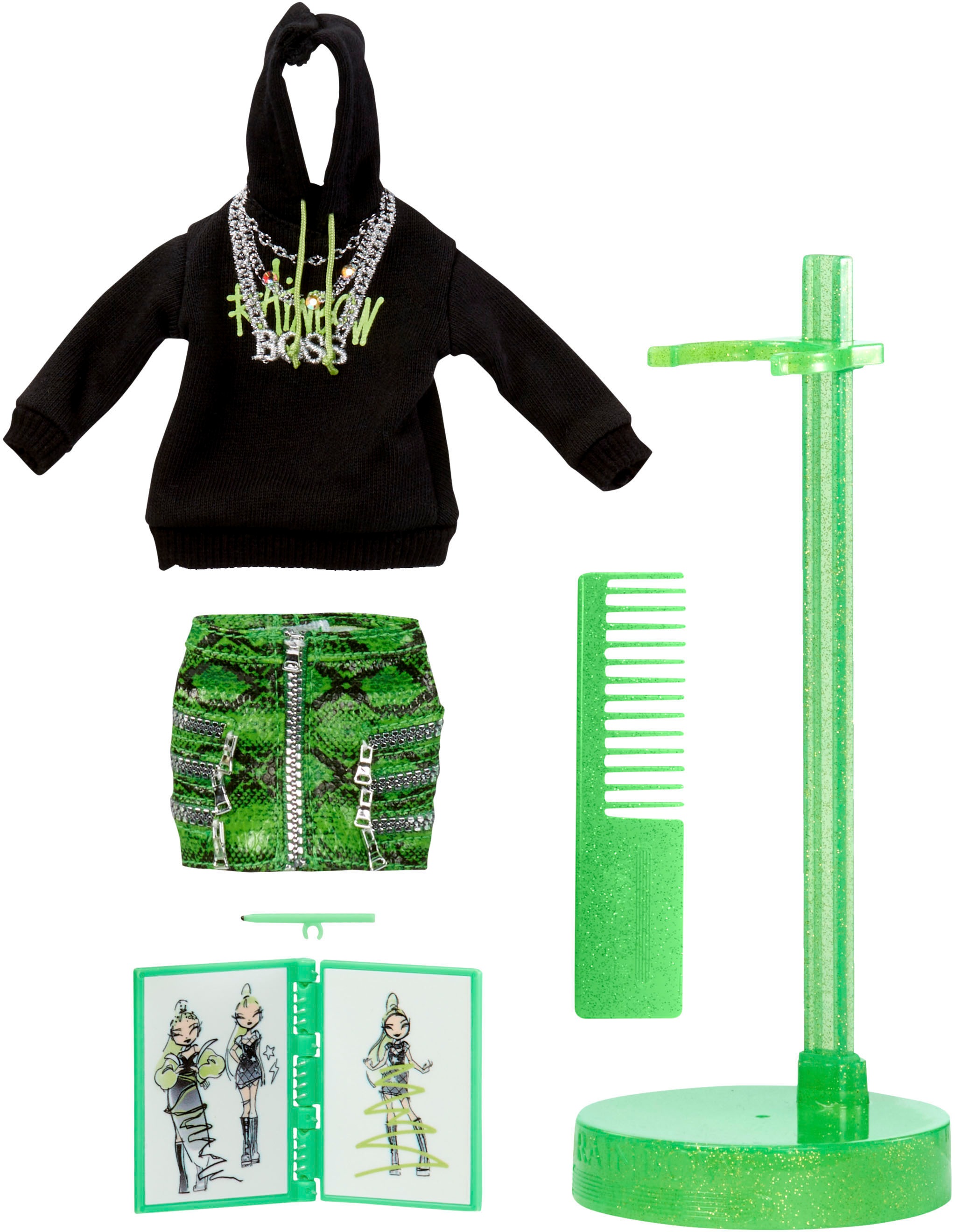 RAINBOW HIGH Anziehpuppe »Rainbow High Fantastic Fashion - Jade (green)«, inklusive 2. Outfit