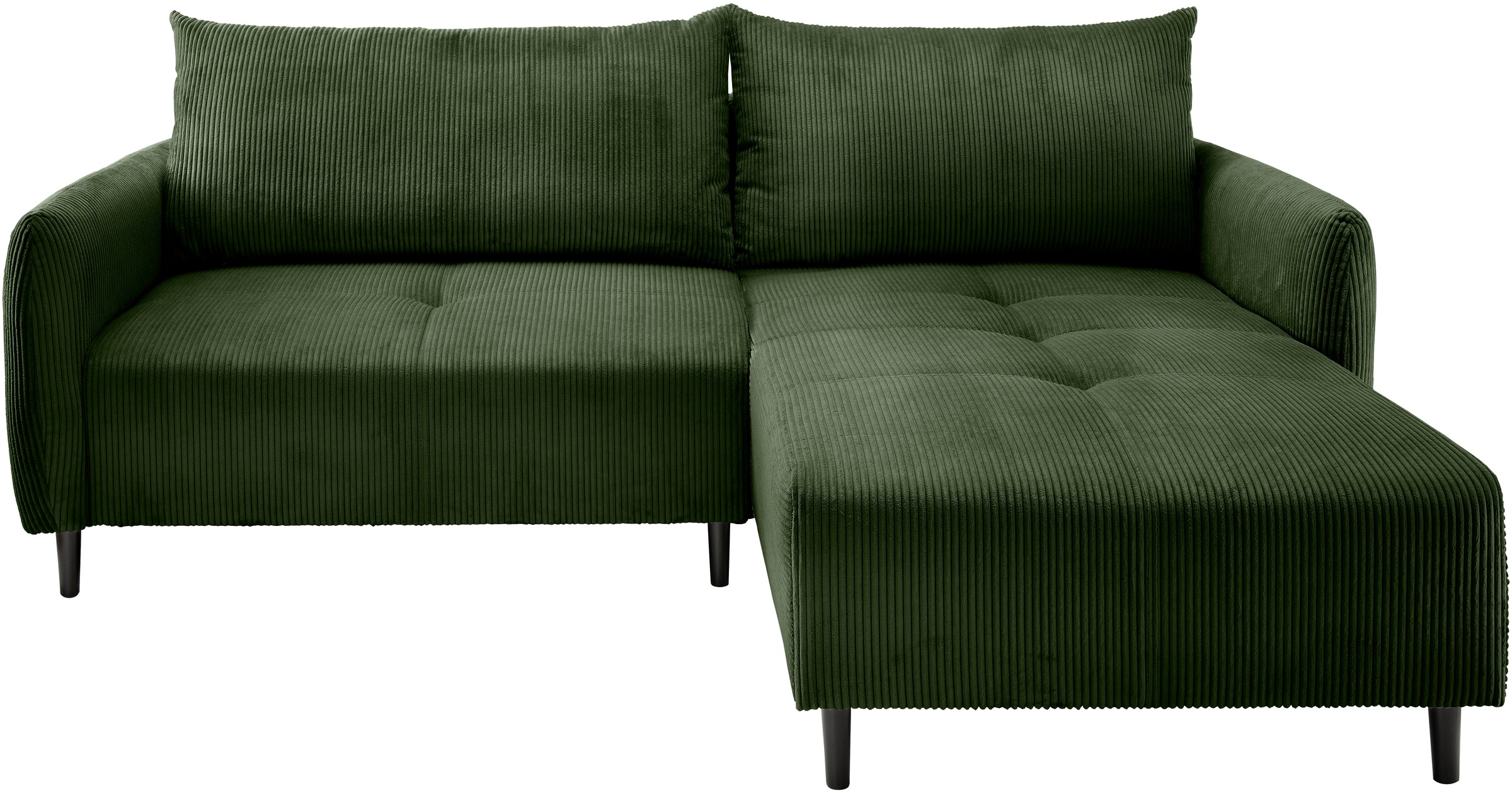 INOSIGN Ecksofa »Mara, L-Form, aktueller Cord Bezug und tolle Farben, schmale Armlehnen«, whlw. mit Bettfunktion,Recamiere links/rechts montierbar, Breite 238cm