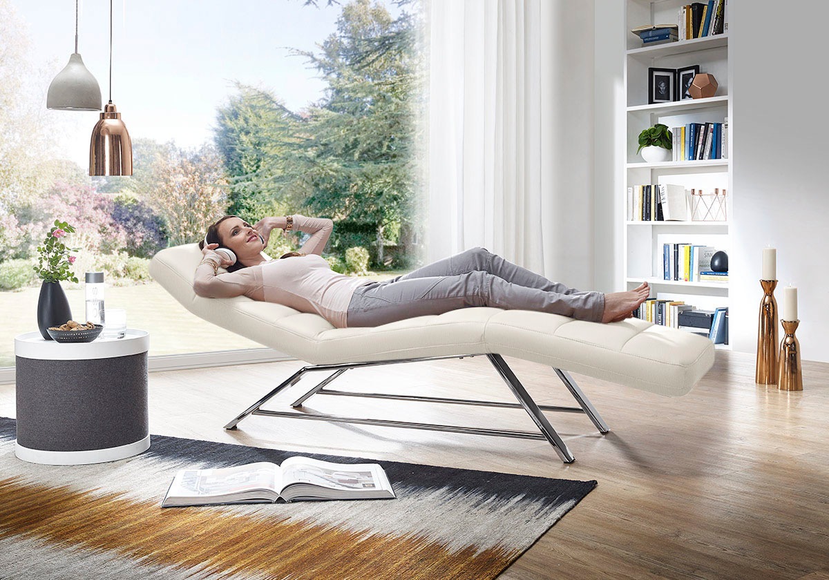 W.SCHILLIG Relaxliege »daily dreams«, Funktionsliege wahlweise mit Motor, Gestell Chrom, Breite 75 cm