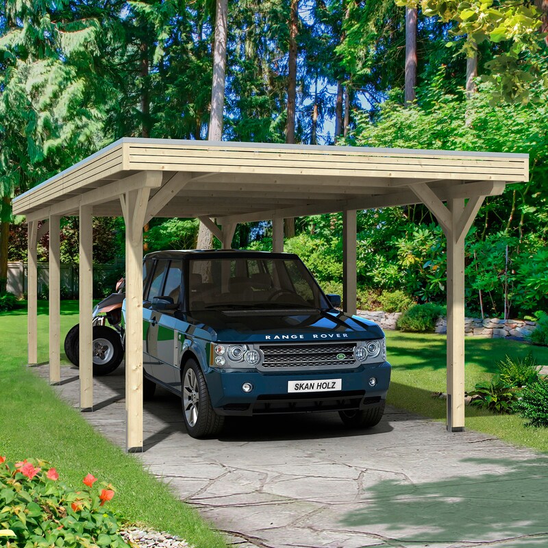SKANHOLZ Einzelcarport »Spessart« Leimholz;Nordisches Fichtenholz 291 cm natur natur
