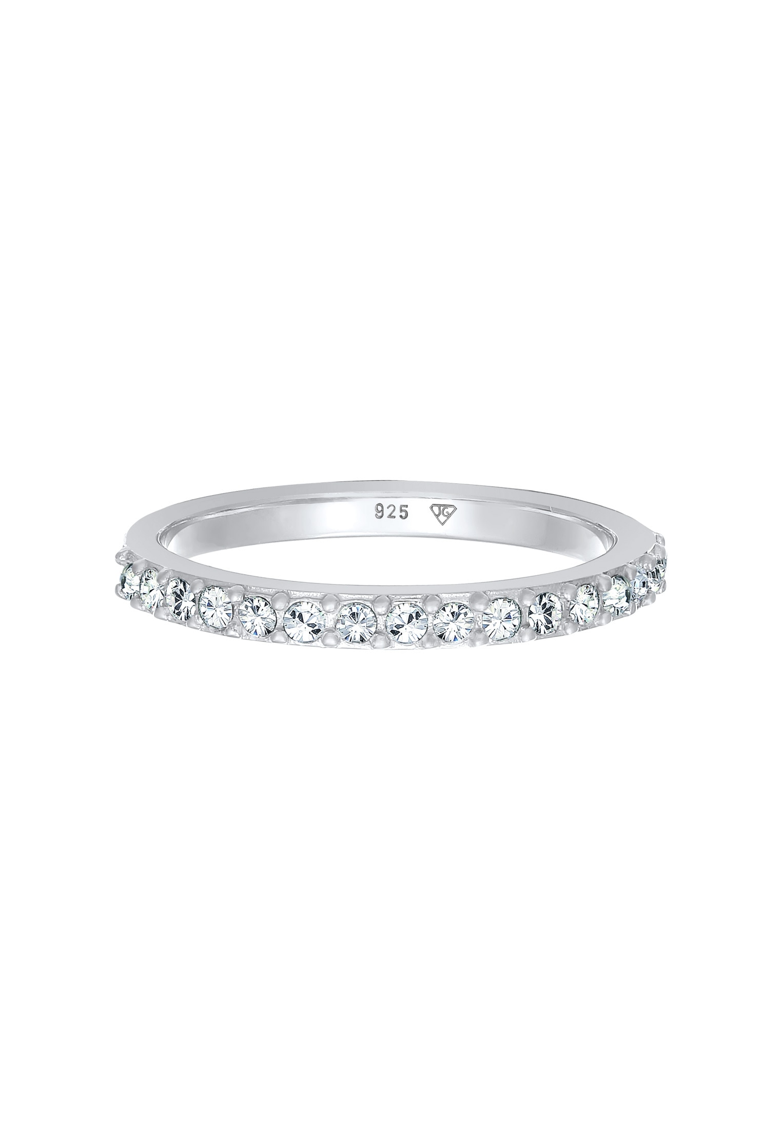 Elli Fingerring »Bandring Memoire 925 Silber, mit Kristallen von Swarovski®«