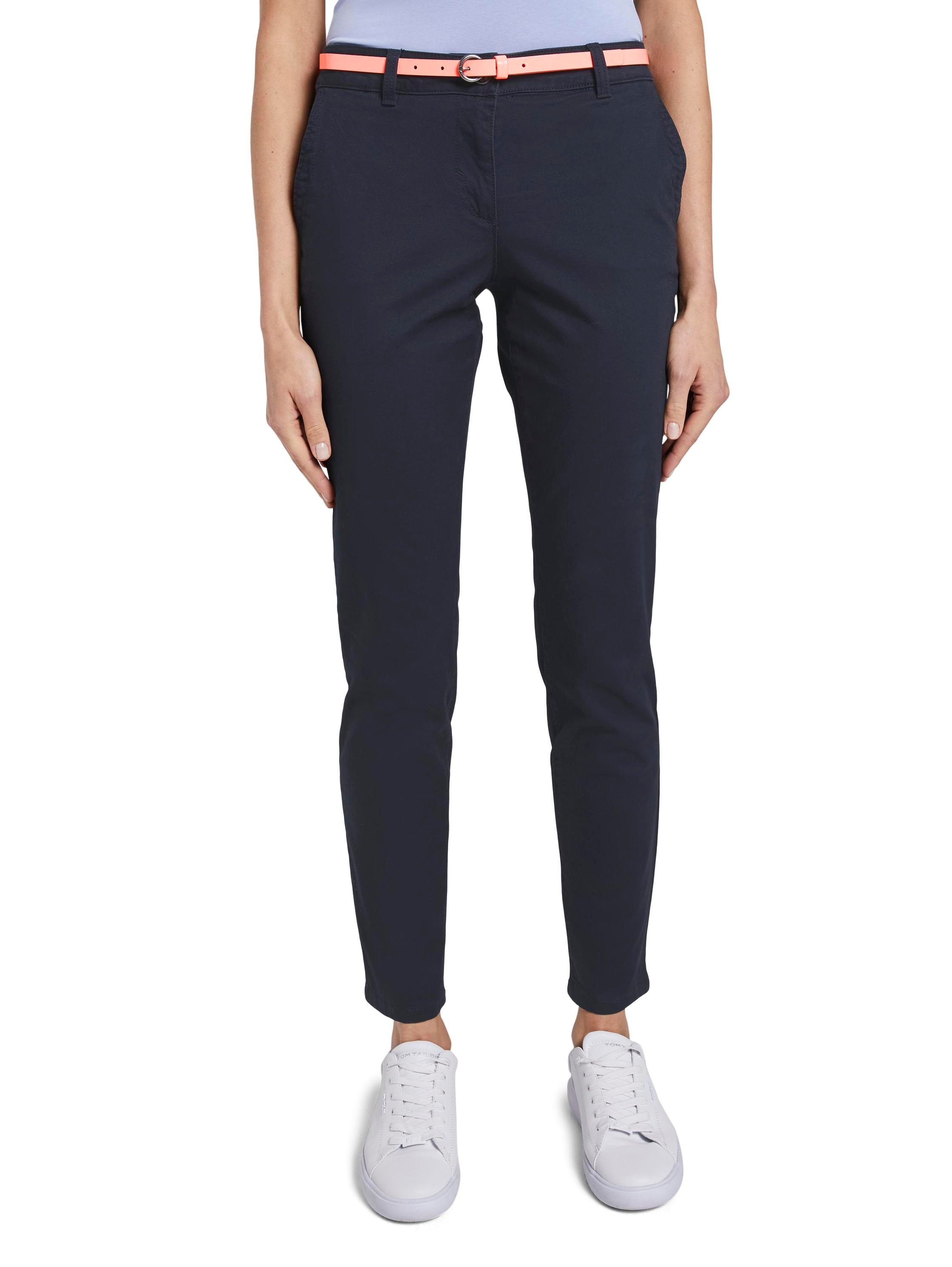 TOM TAILOR Chinohose mit Gürtel sky captain blue 40 - Länge 32 Länge 32 40 Chino Hose von TOM TAILOR