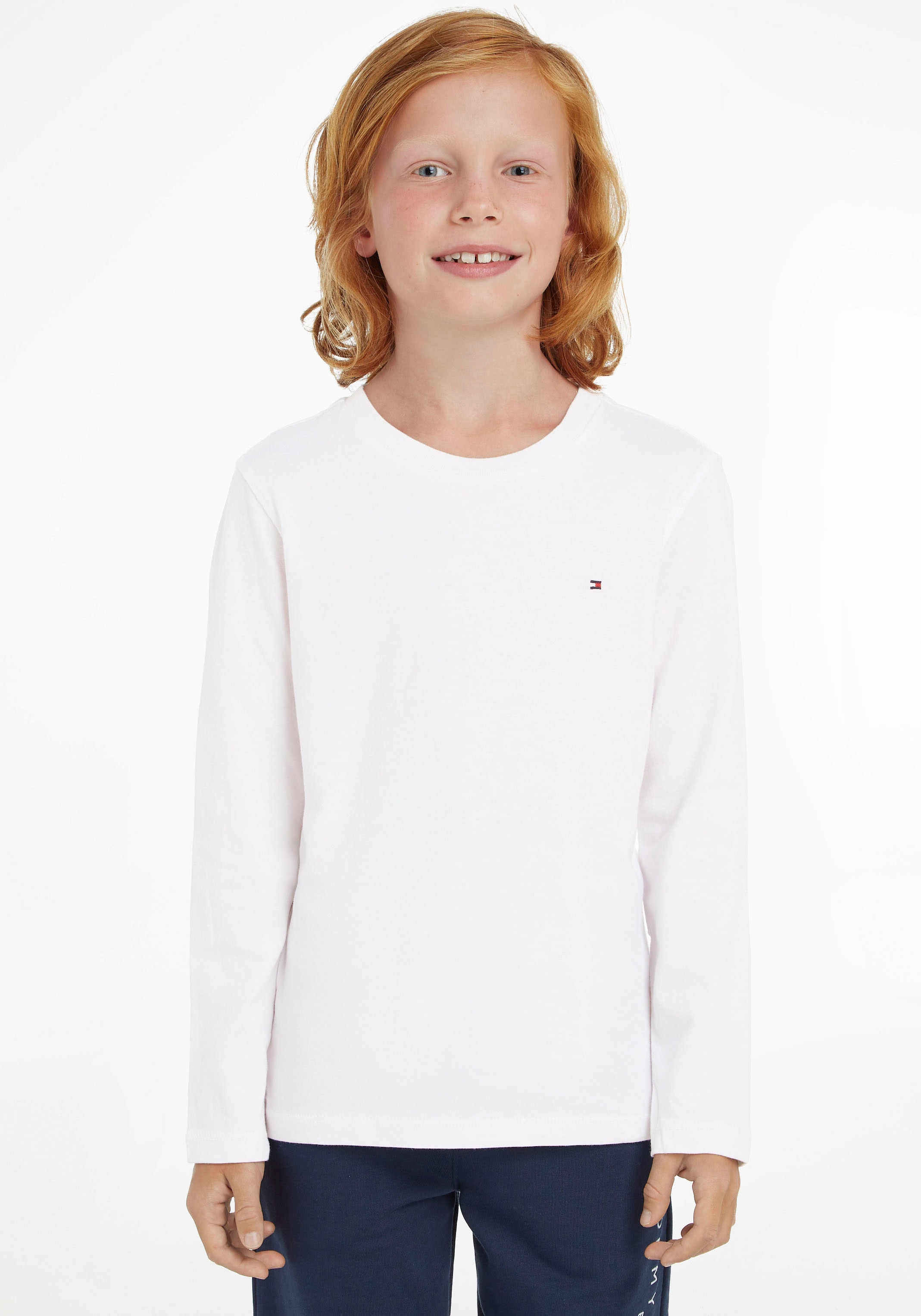 Tommy Hilfiger Langarmshirt »BOYS BASIC CN KNIT L/S«, für Jungen im  Online-Shop kaufen