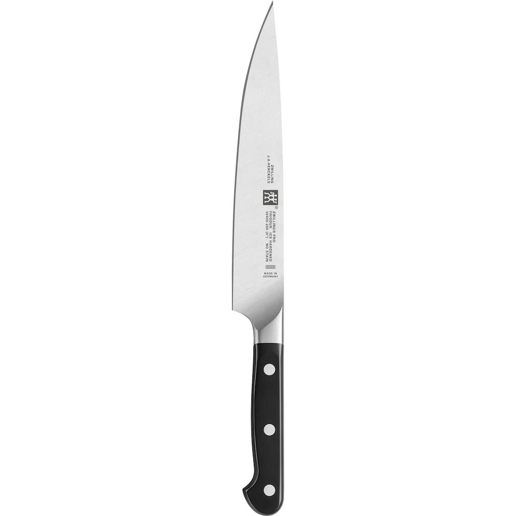 Zwilling Messer-Set »Pro«, (Set, 3 tlg., Spick- &Garniermesser (11 cm),Fleischmesser (20 cm)Kochmesser (20 cm)