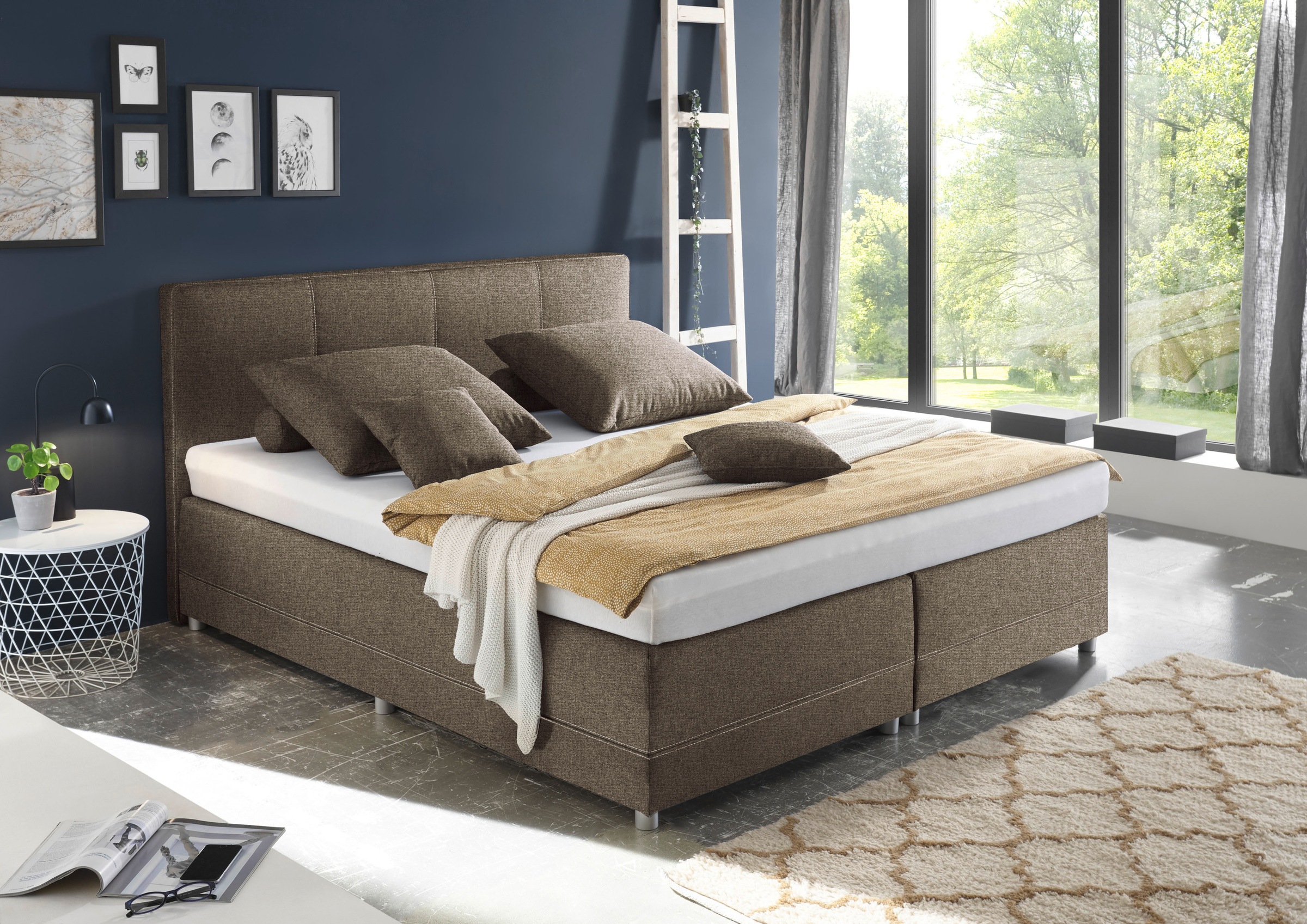 ED EXCITING DESIGN Boxspringbett "Luanda", wahlweise mit Matratze und Toppe günstig online kaufen