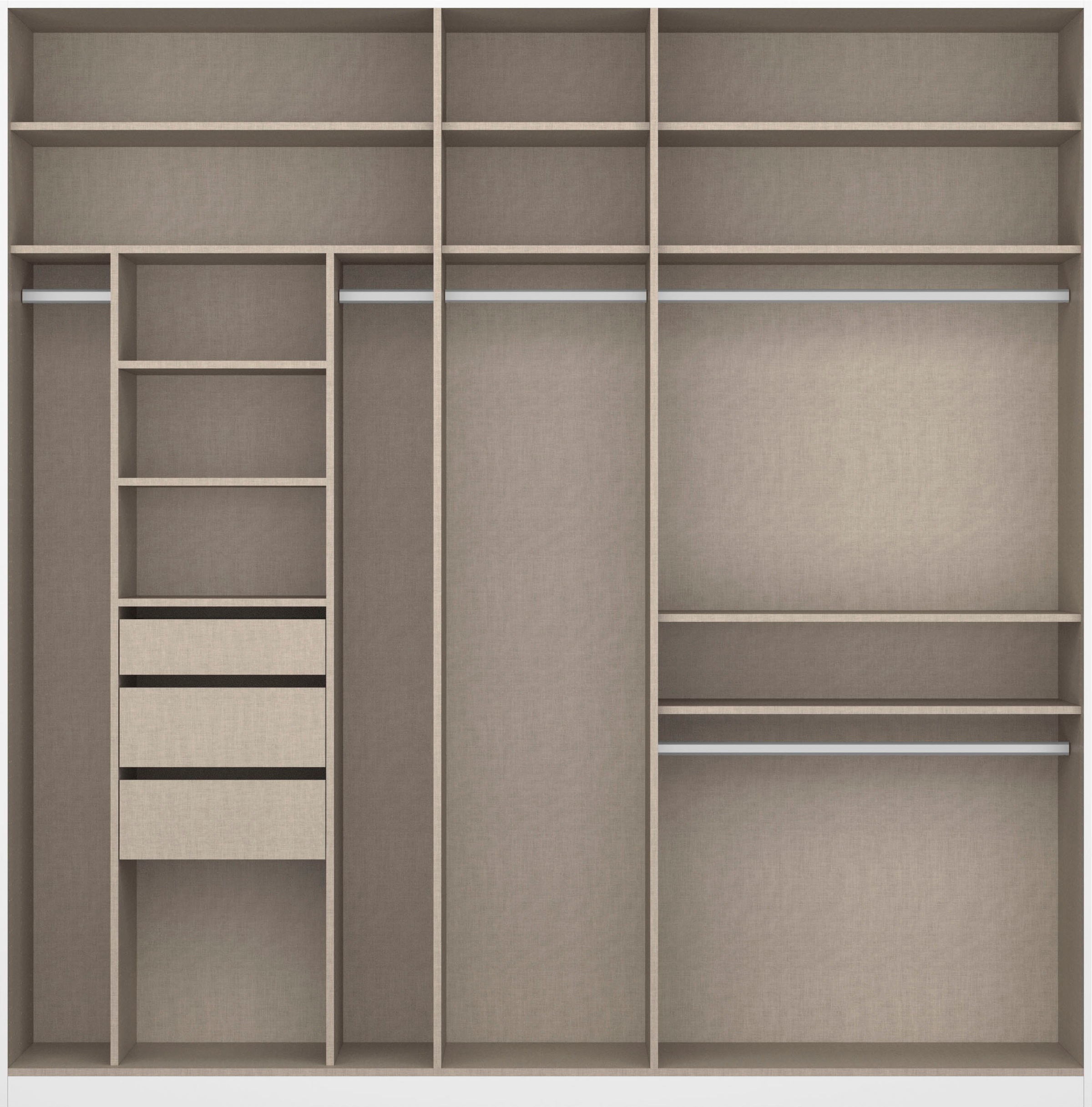 rauch Drehtürenschrank »Kleiderschrank Schrank Garderobe TOPSELLER OTELI inkl. Inneneinteilung«, mit 3 Innenschubladen extra Böden optional mit Spiegel MADE IN GERMANY