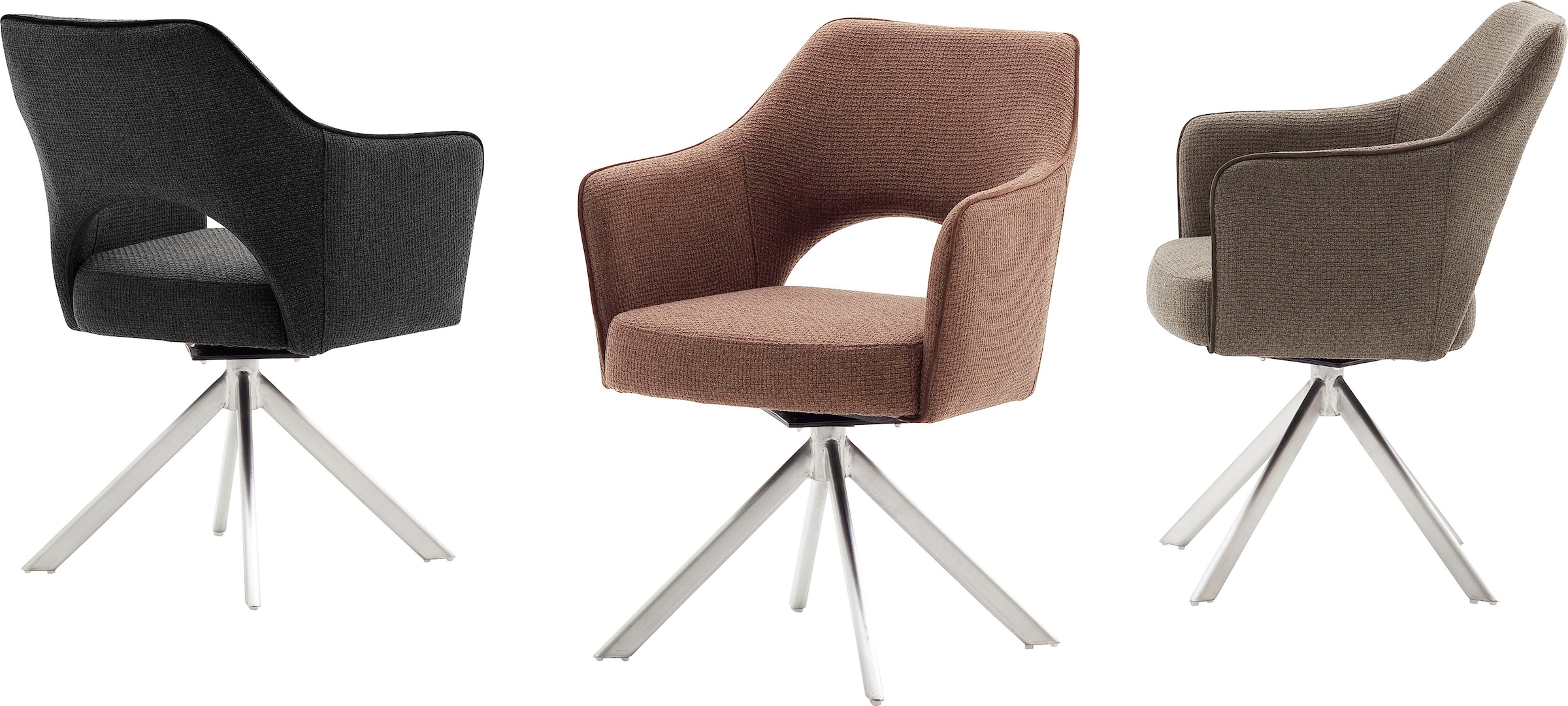 MCA furniture 4-Fußstuhl »Tonala« (Set) 2 Stk.(2er-Set), 180° drehbar, Belastbarkeit 120 kg, Sitzhöhe ca. 49 cm