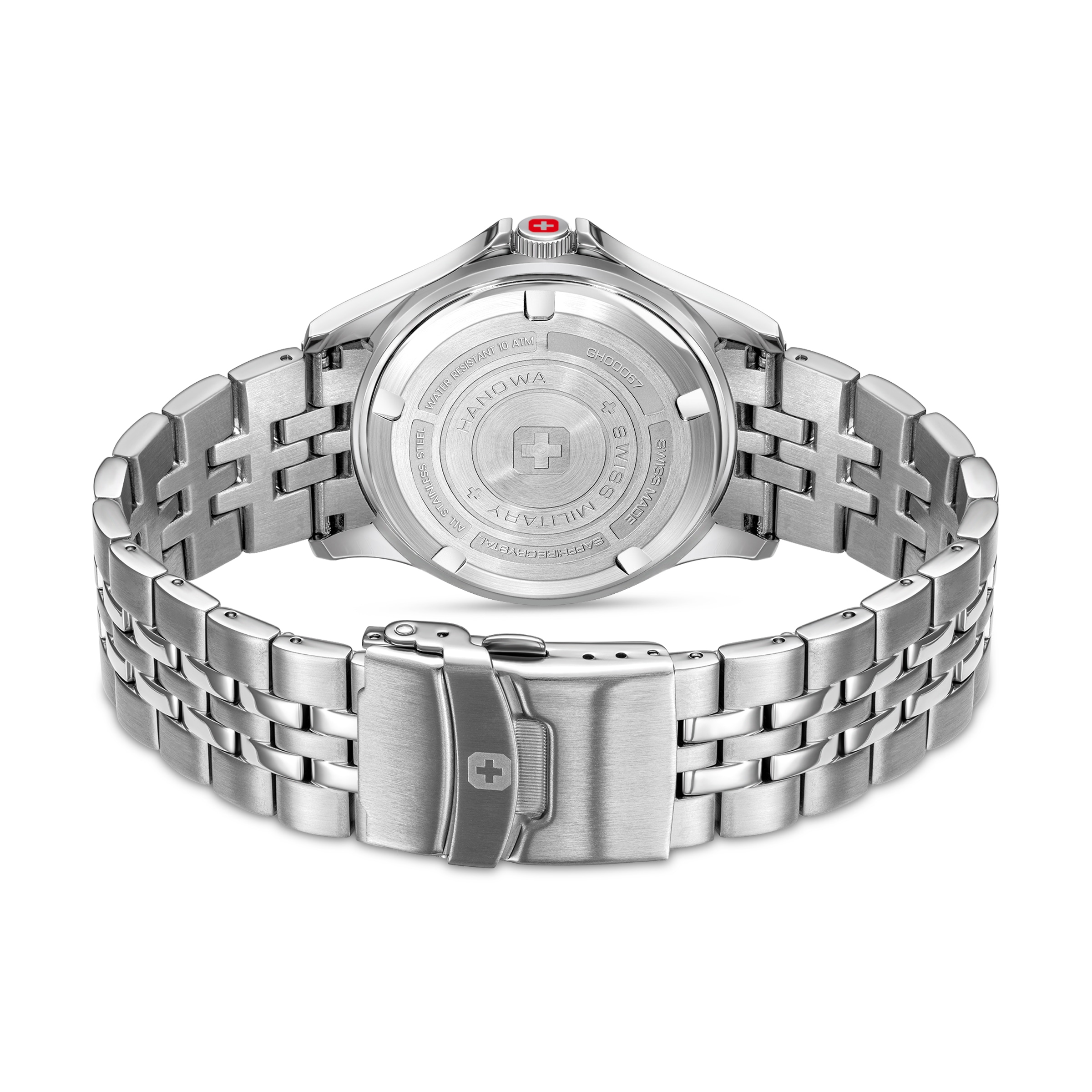 Swiss Military Hanowa Quarzuhr »Flagship Elements« Armbanduhr, Herrenuhr, Swiss Made, Edelstahlarmband, analog, Tag