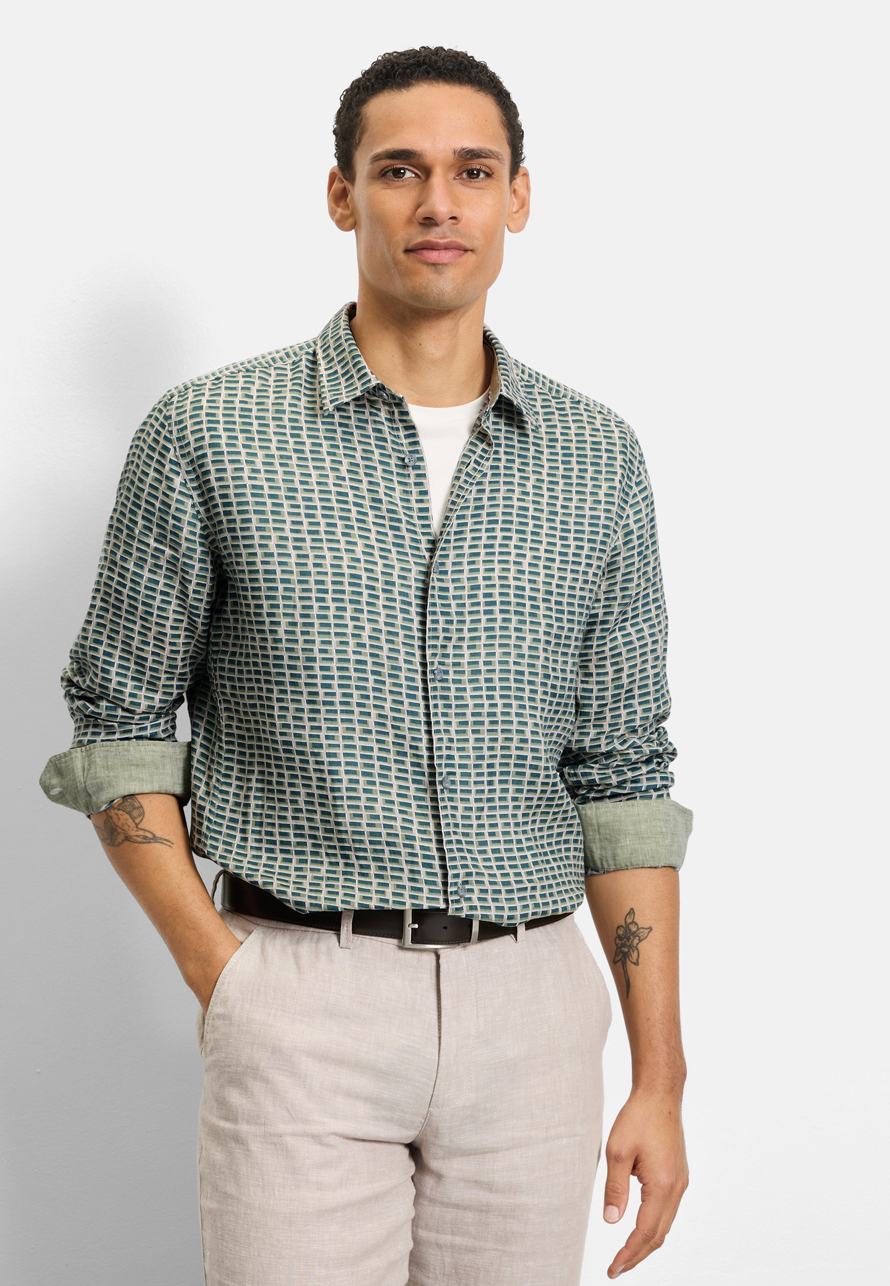 OLYMP Langarmhemd »OLYMP Casual, regular fit, Kent«