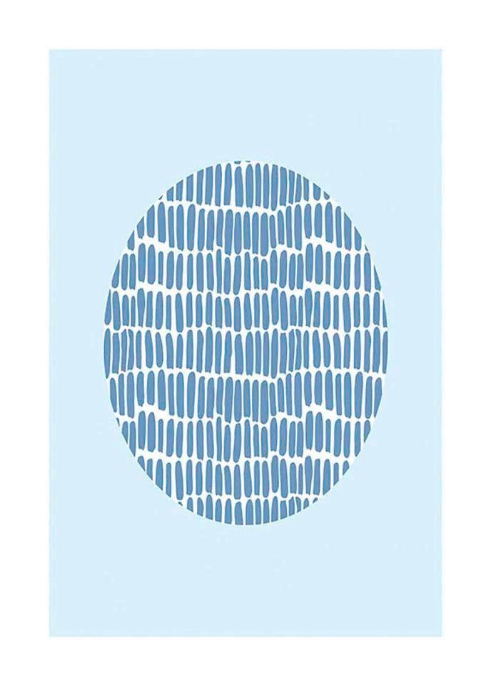 Komar Bild »Shelly Patterns Blue«, Formen-Kunst, (1 St.), Wandbild zur Dekoration - ohne Rahmen