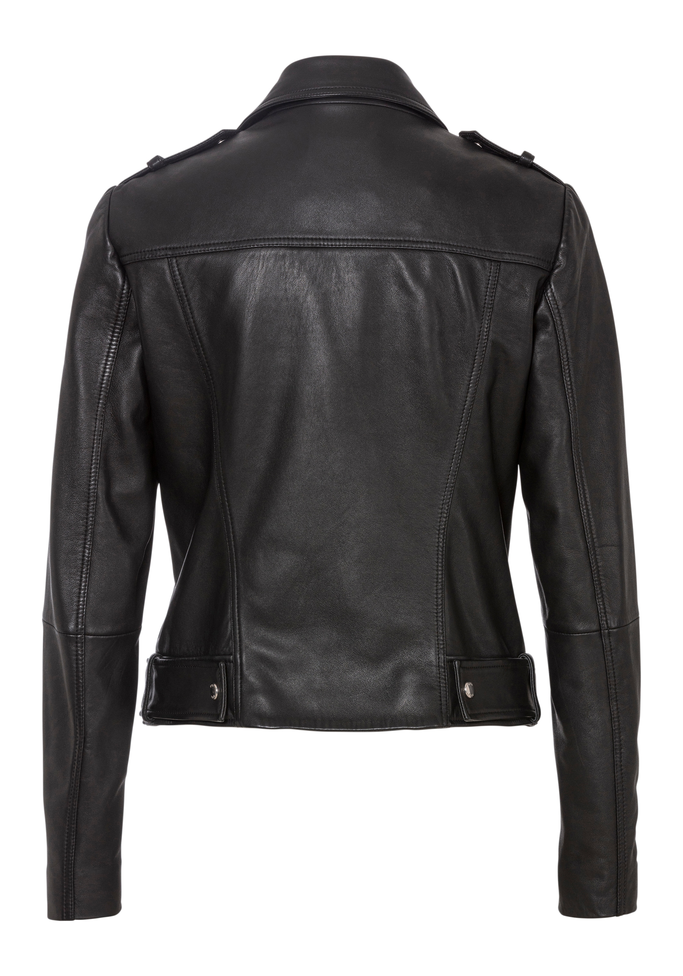 BOSS ORANGE Lederjacke »Sameli Premium Damenmode«, mit Ziergürtel