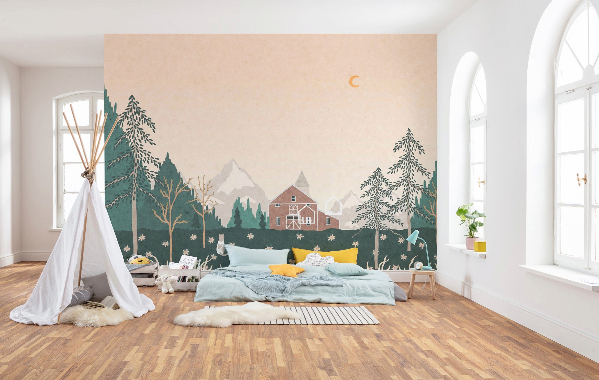 Komar Vliestapete »Digitaldruck Vlies - Little Farm - Größe 400 x 280 cm«, bedruckt, Kinderzimmer