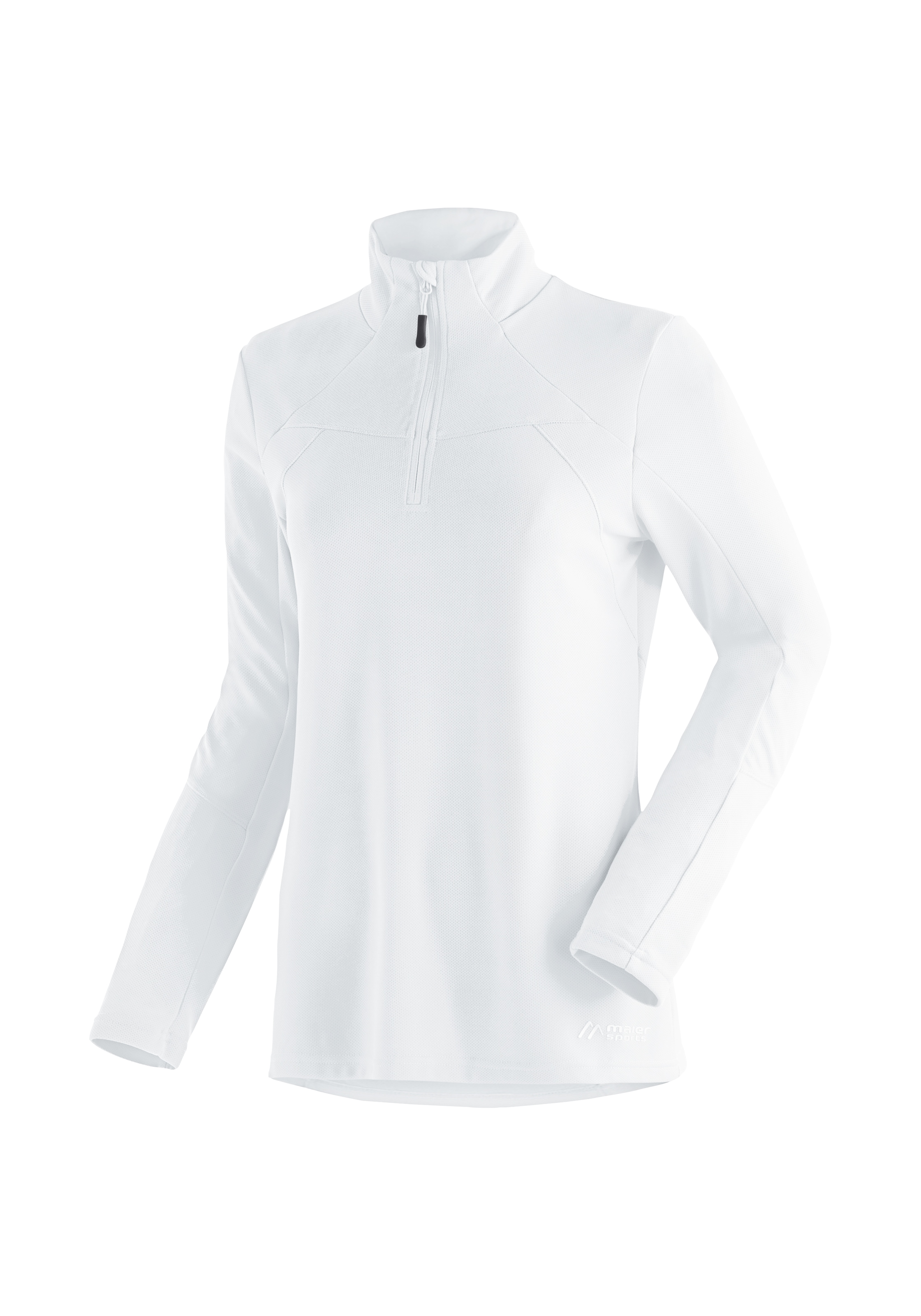 Funktionsshirt „Bianka“, funktionaler Damen Midlayer für Outdoor Touren und Ausflüge, Gr. 48, weiß