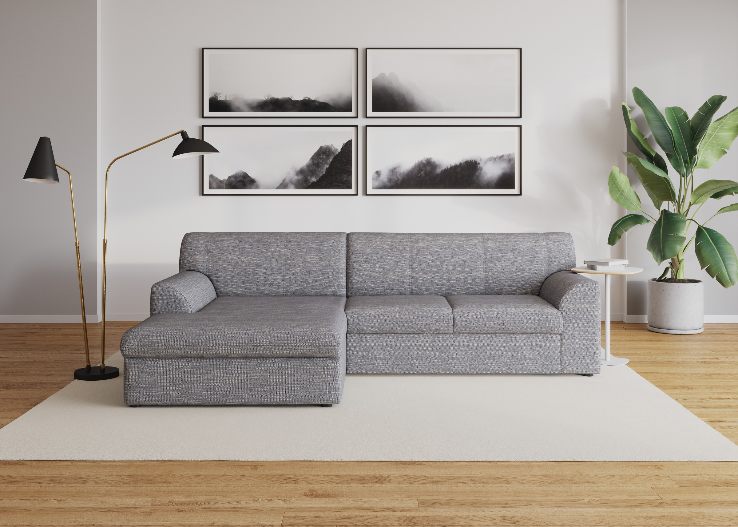 DOMO collection Ecksofa »Topper, elegant und zeitlos, kompaktes Stellmaß 24 günstig online kaufen