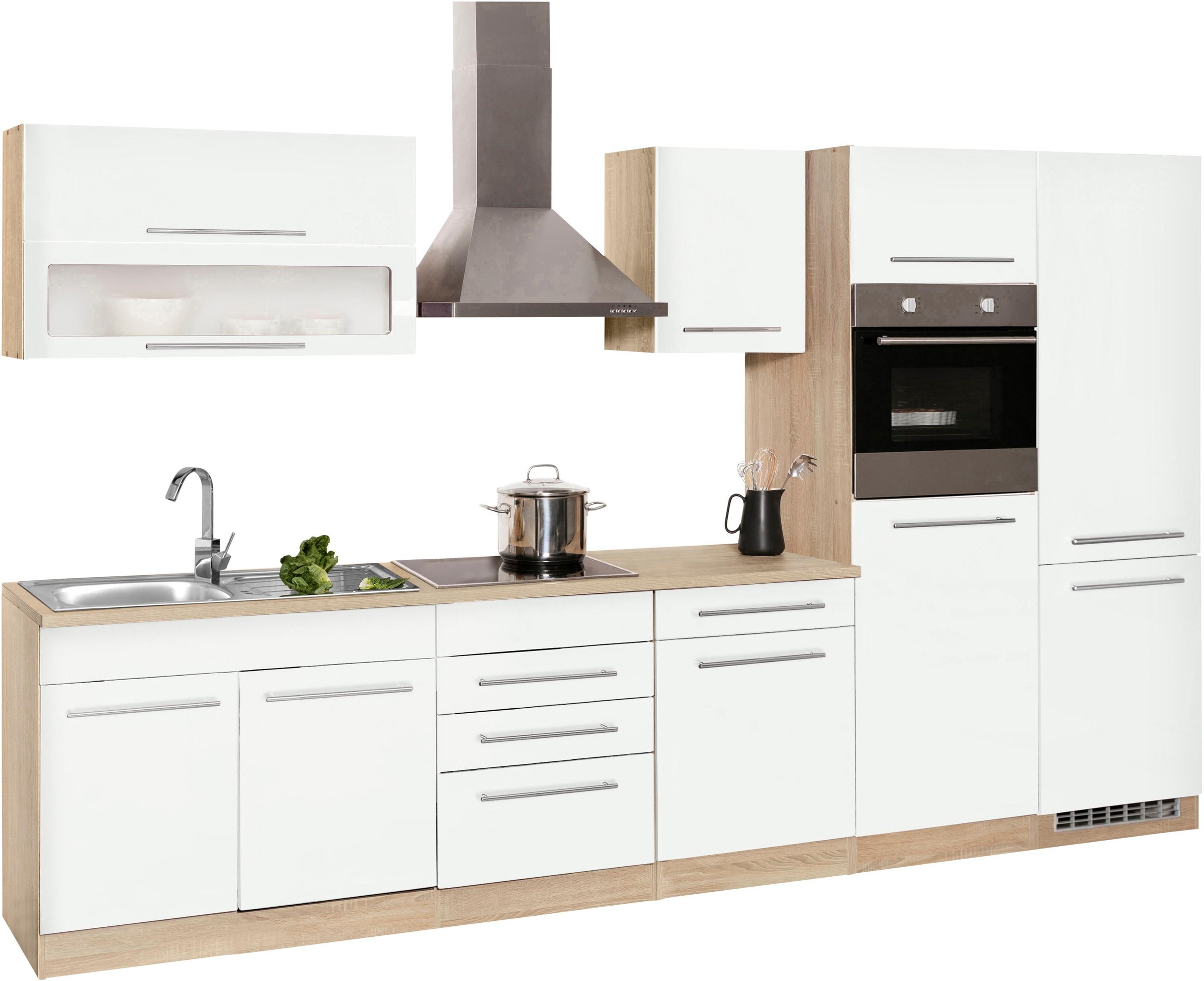 KOCHSTATION Küchenzeile »KS-Eton«, mit E-Geräten, Breite 330 cm günstig online kaufen
