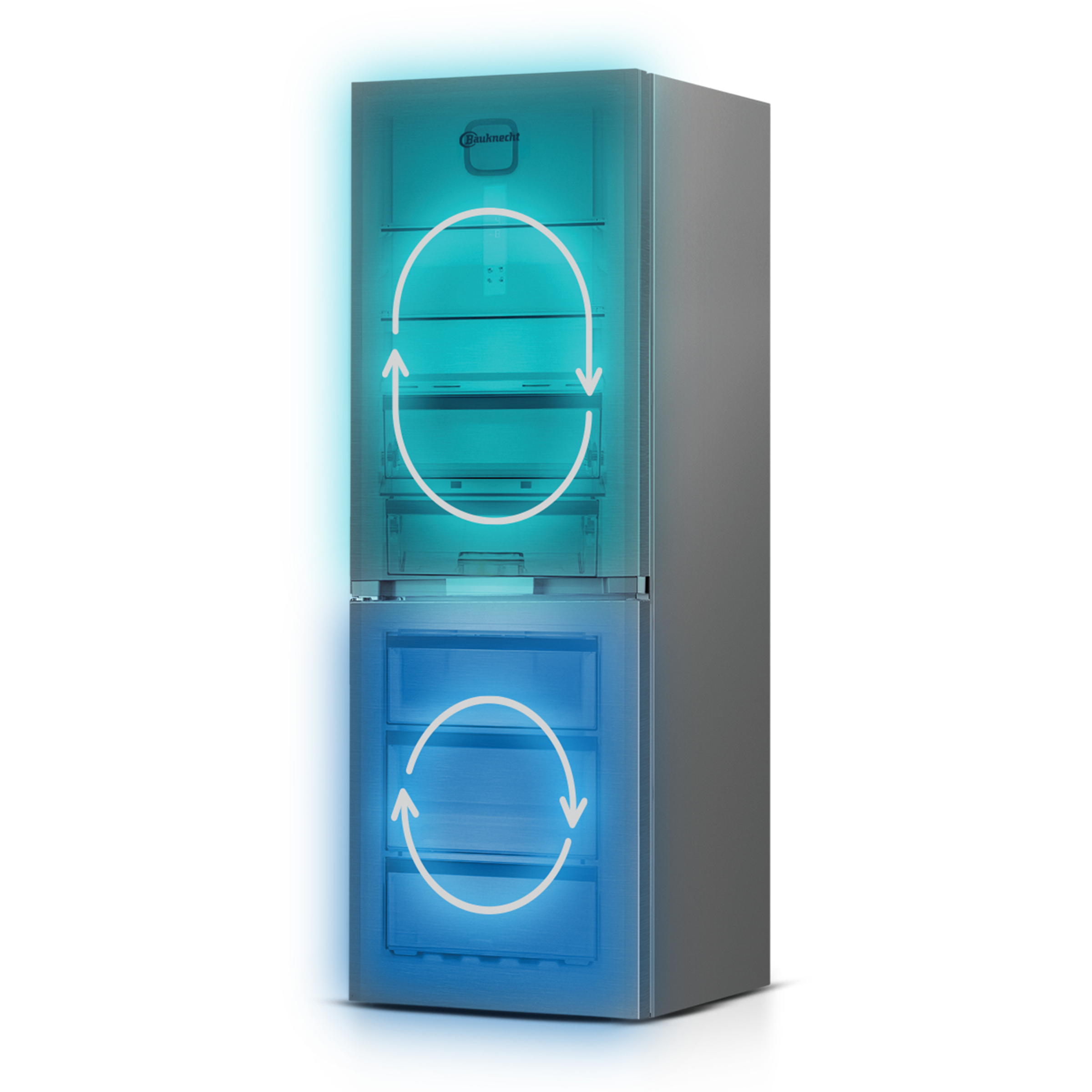 BAUKNECHT Side-by-Side »SBS IW D90 Black« 179 cm hoch 91 cm breit Wasser- und Eiswürfelspender – Wasser, Crushed Eis & Eis jederzeit