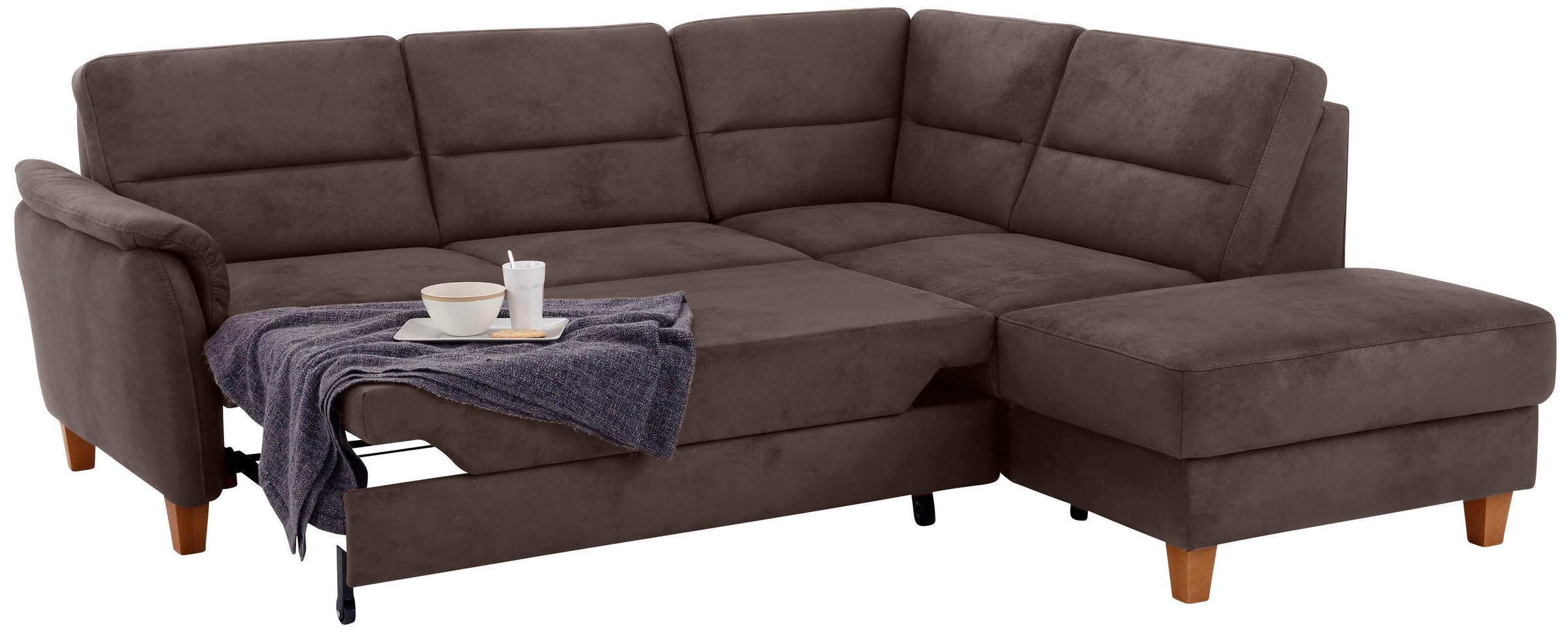Home affaire Ecksofa »Palmera L-Form«, Federkern, wahlweise mit Bettfunktion und mit/ohne Stauraum