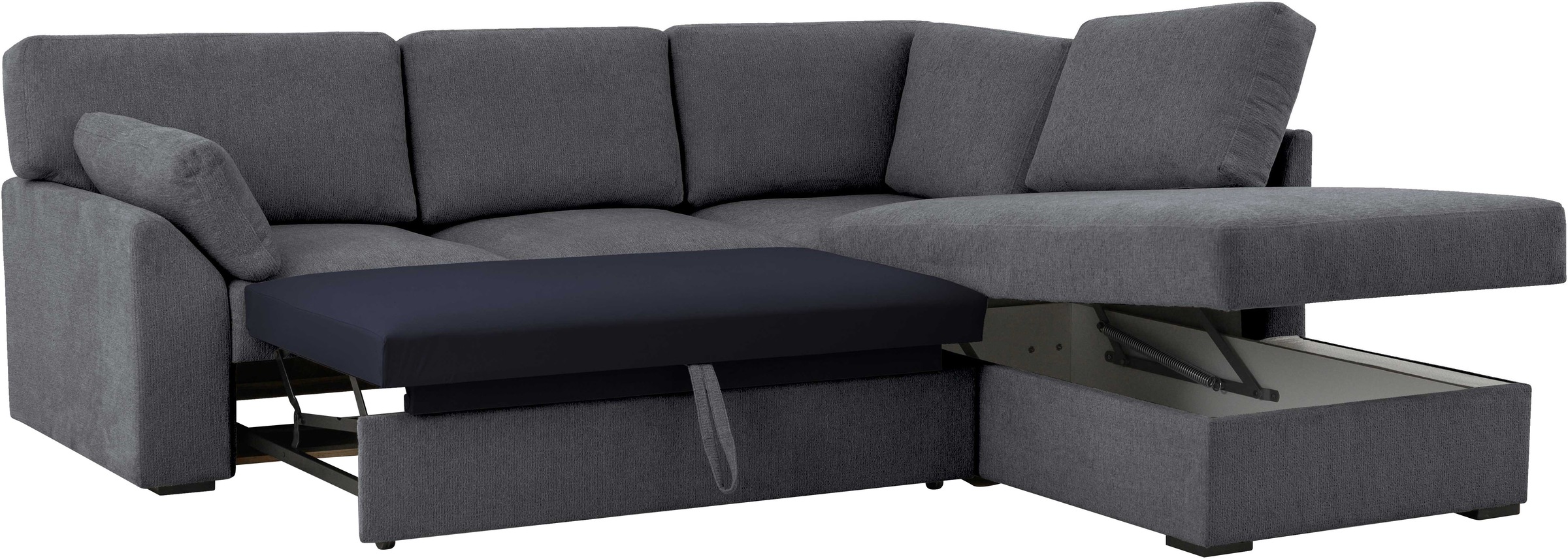 Home affaire Ecksofa »Citry«, Breite 242 cm, Chenille, Bettfunktion, Bettkasten, L-Form