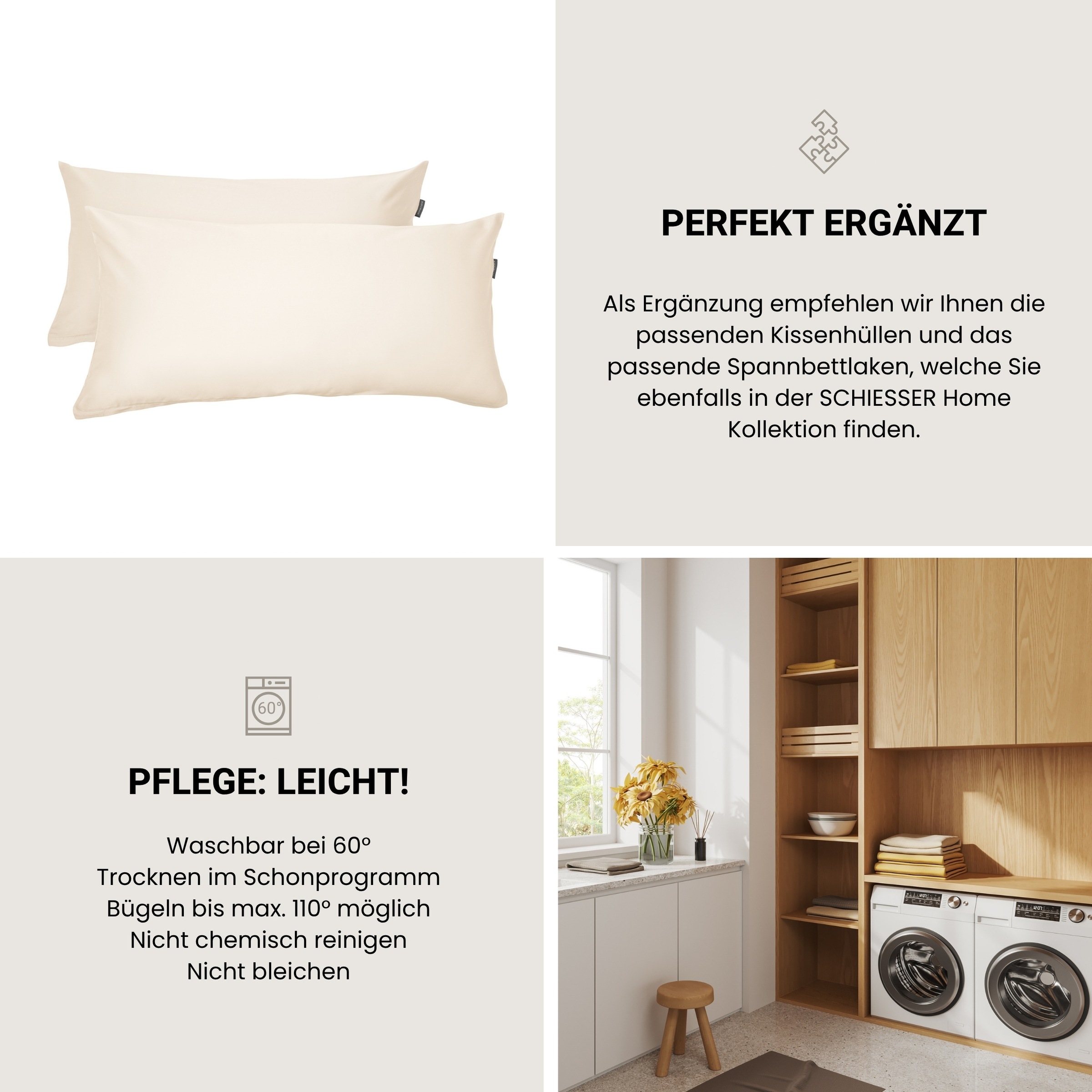 Schiesser Bettwäsche »Ella seidenmattes Premiumbettwäscheset aus feinstem Baumwollsatin«, Made in Green