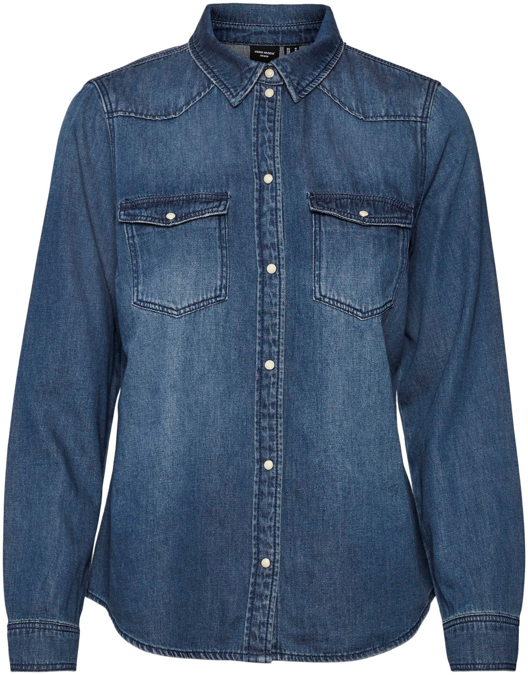 Vero Moda Jeansbluse »VMMARIA LS DENIM SLIM SHIRT MIX NEW«