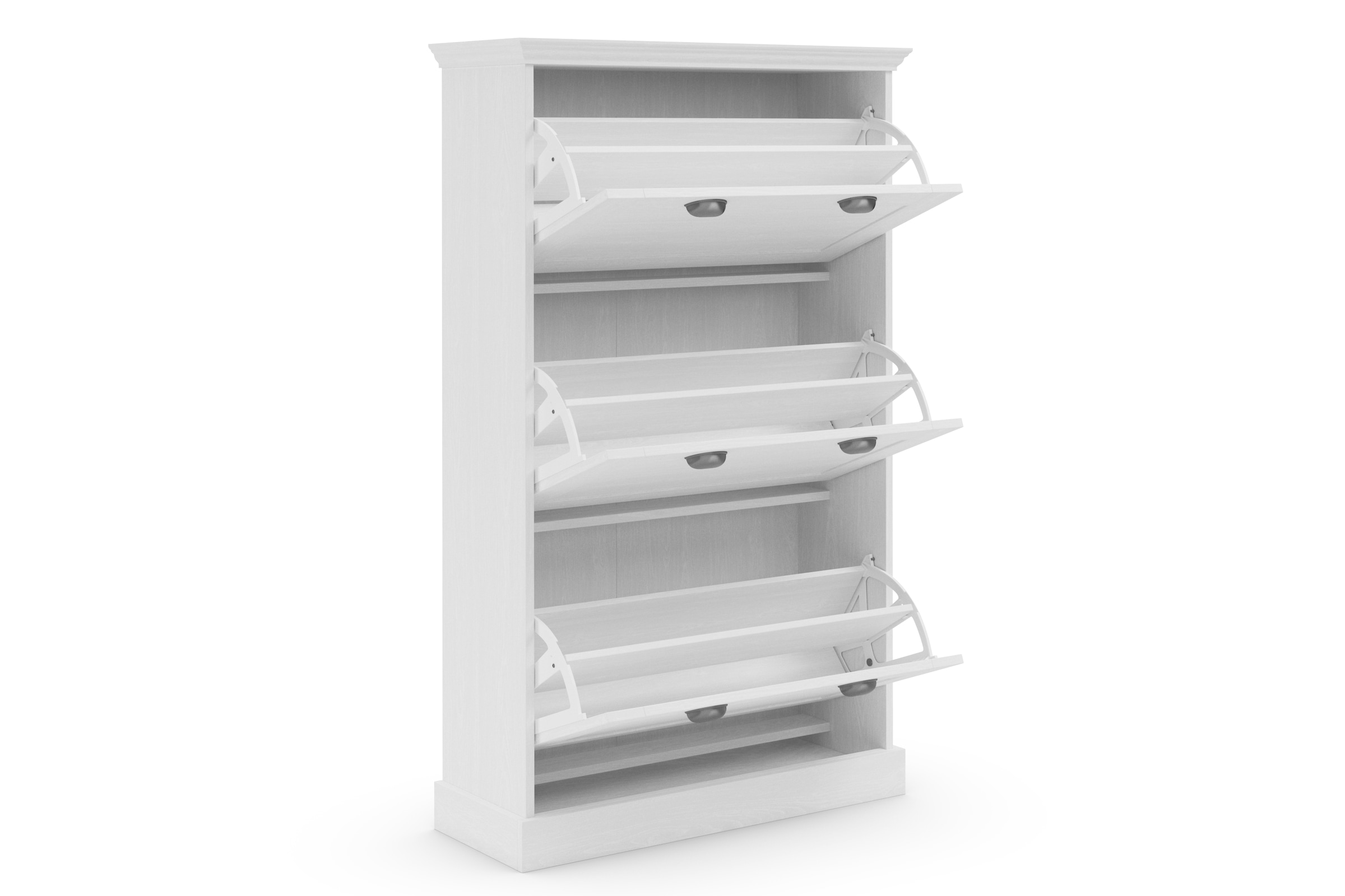 Home affaire Schuhschrank »Motala«, mit 3 Klappen, Platz für 18-20 paar Schuhe, Breite 80 cm, Höhe 132 cm