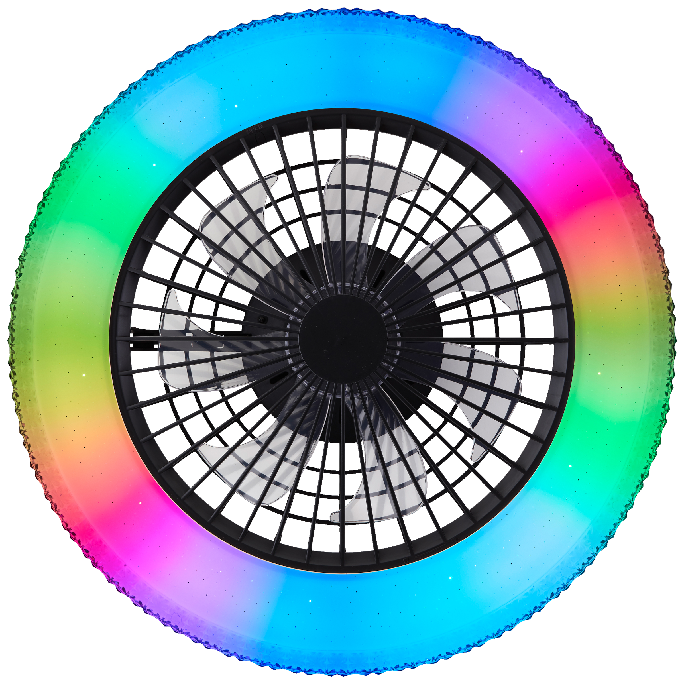 Brilliant LED Deckenleuchte »Badria«, mit Ventilator, 49 cm, digitales RGB, 4700 lm, dimmbar, 3000-6500 K