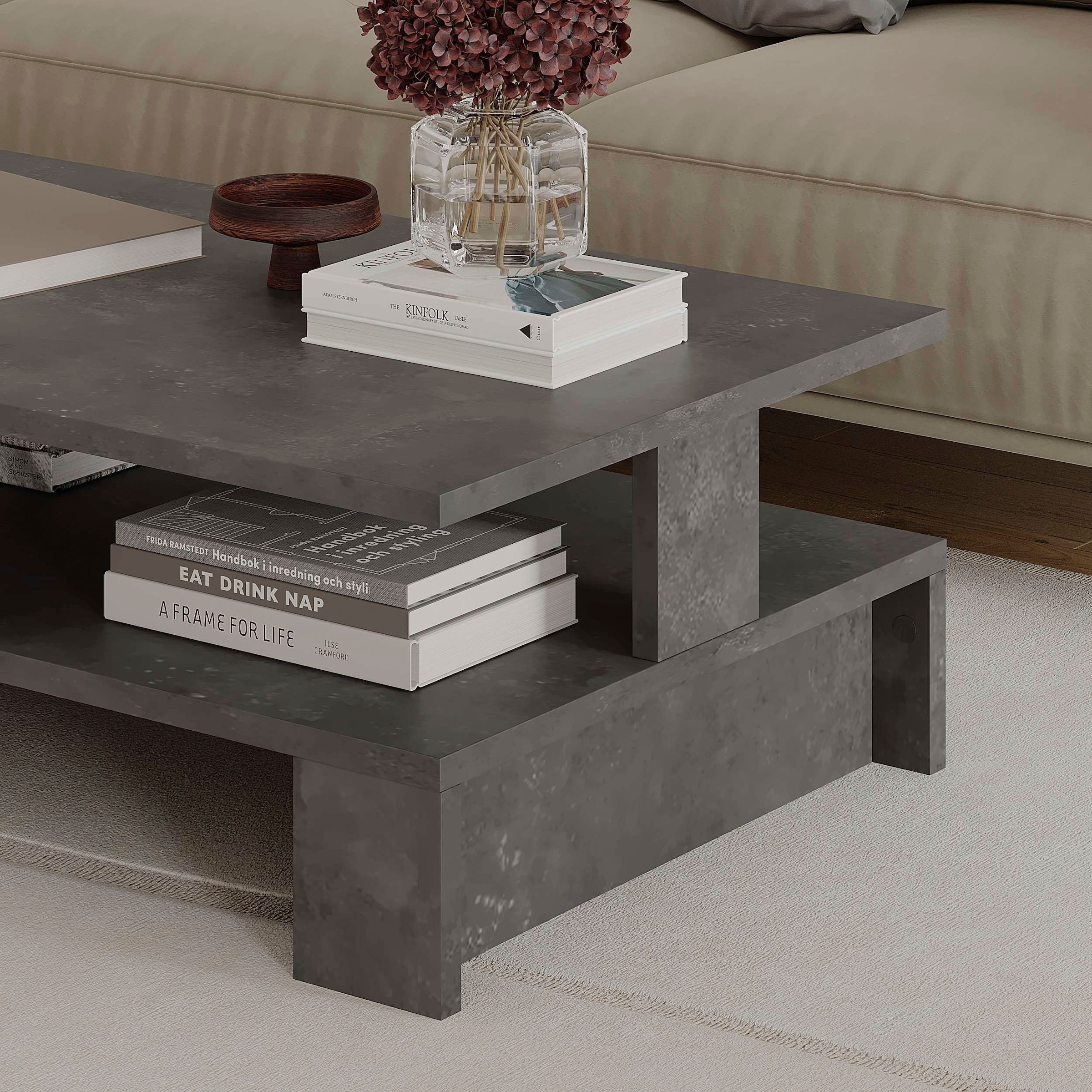 Decortie Couchtisch »MANSU COUCHTISCH«, (Packung, 1 St.), Leichte Montage, Lagerung, Platzsparend