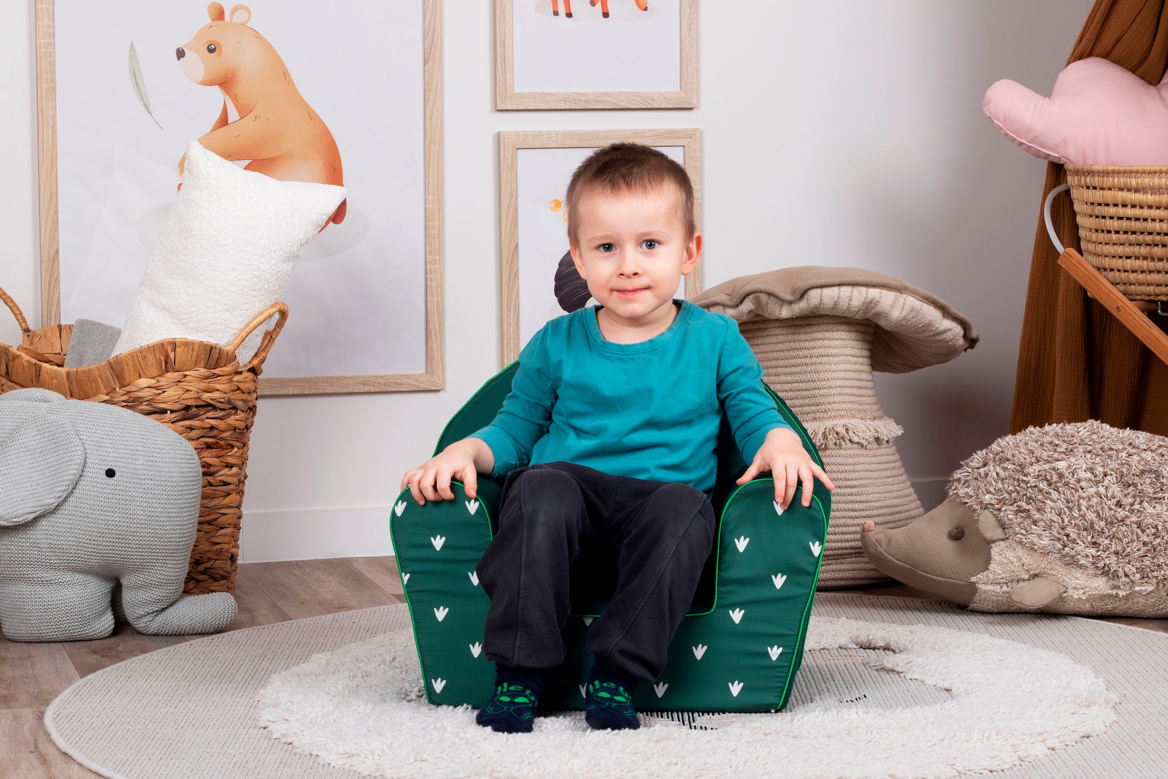 Knorrtoys® Sessel »Green frog«, für Kinder; Made in Europe
