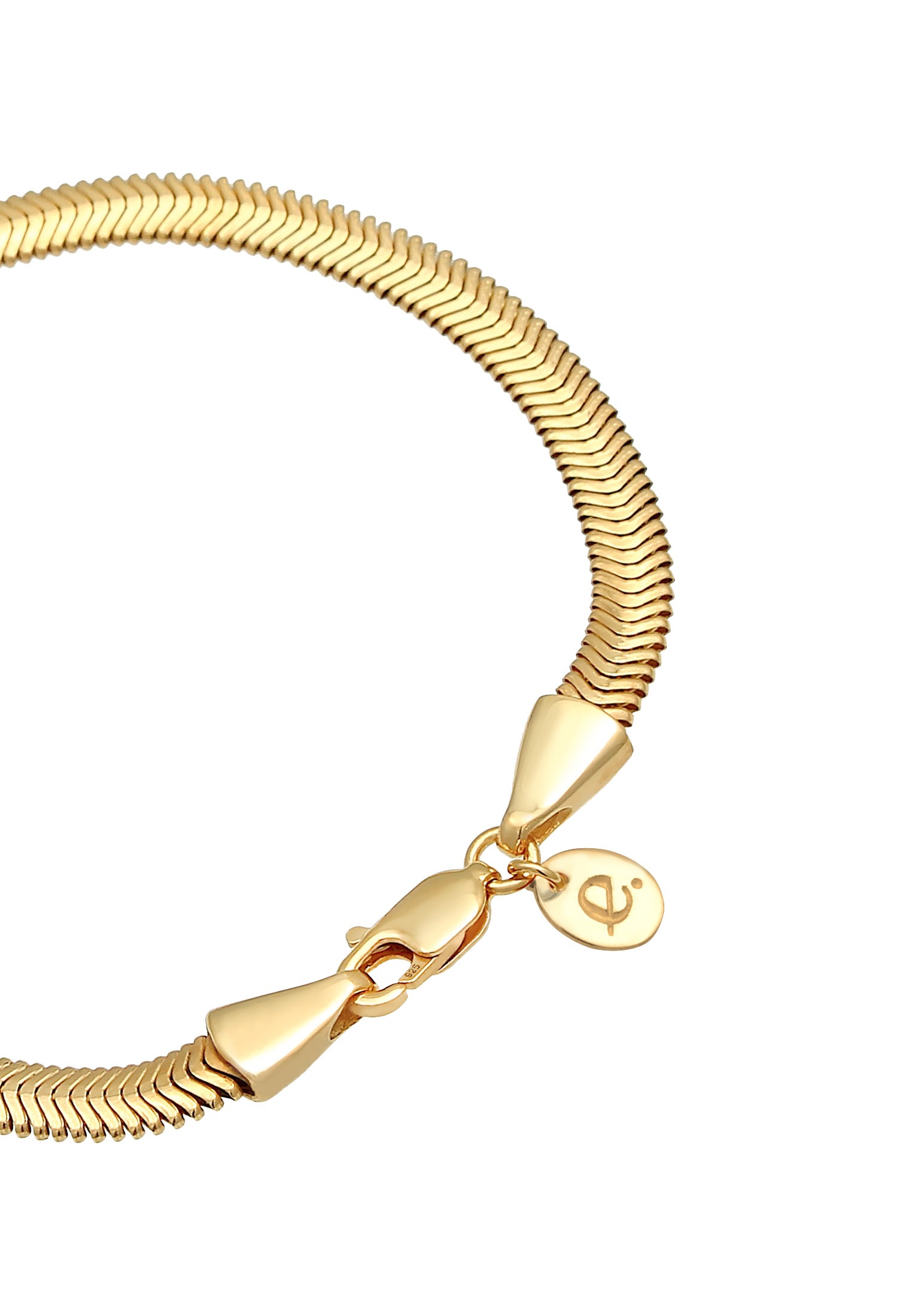Elli Premium Armband »Flach Elegant Schlangenkette 925 Silber«