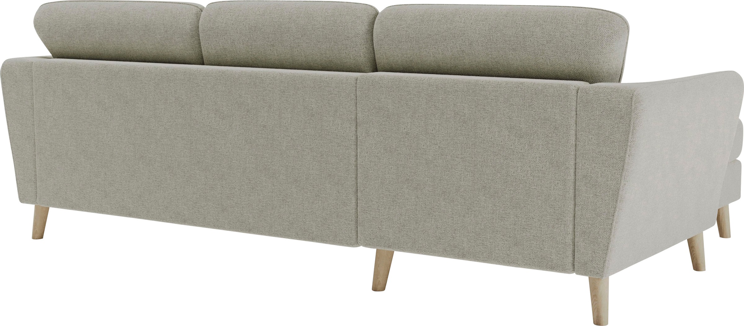 Home affaire Ecksofa »MARSEILLE (242/152cm),L-Form, Rec. rechts/links«, Massivholzbeine Eiche, Landhausstil, Wellenunterfederung