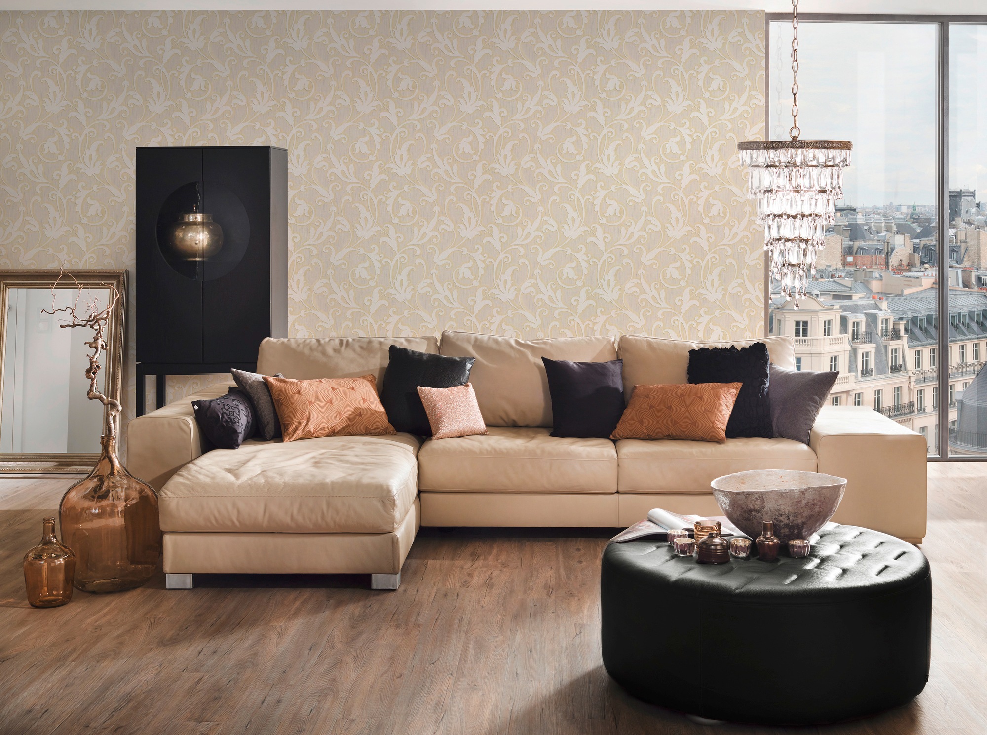 Architects Paper Textiltapete »Tessuto«, Barock-floral-gemustert, Tapete Barock Tapeten Wohnzimmer Schlafzimmer Küche modern Flur Design