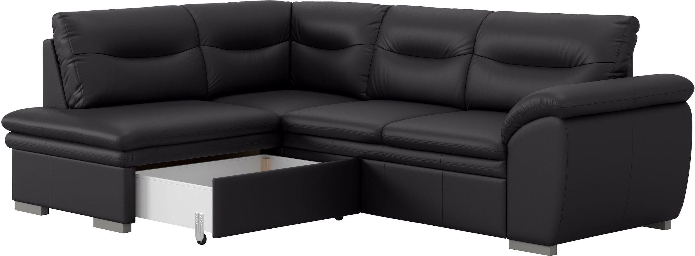 COTTA Ecksofa »Leandra L-Form«, wahlweise mit Bettfunktion & Bettkasten