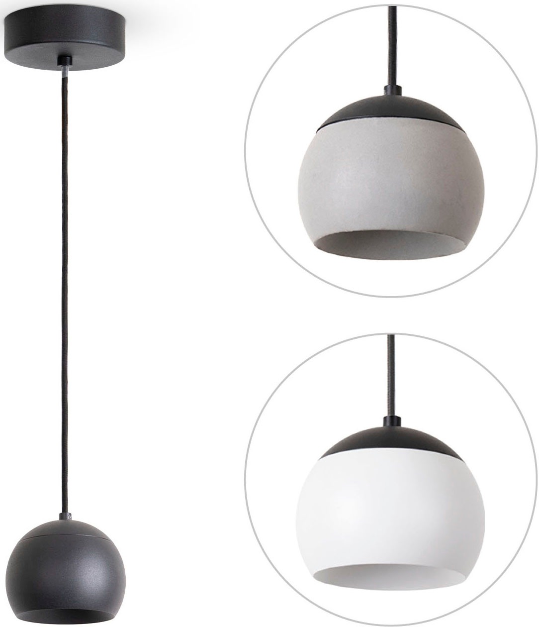 Paco Home Pendelleuchte »CLEO«, LED Pendelleuchte Wohnzimmer Hängelampe Esszimmer Küchenlampe Kugel