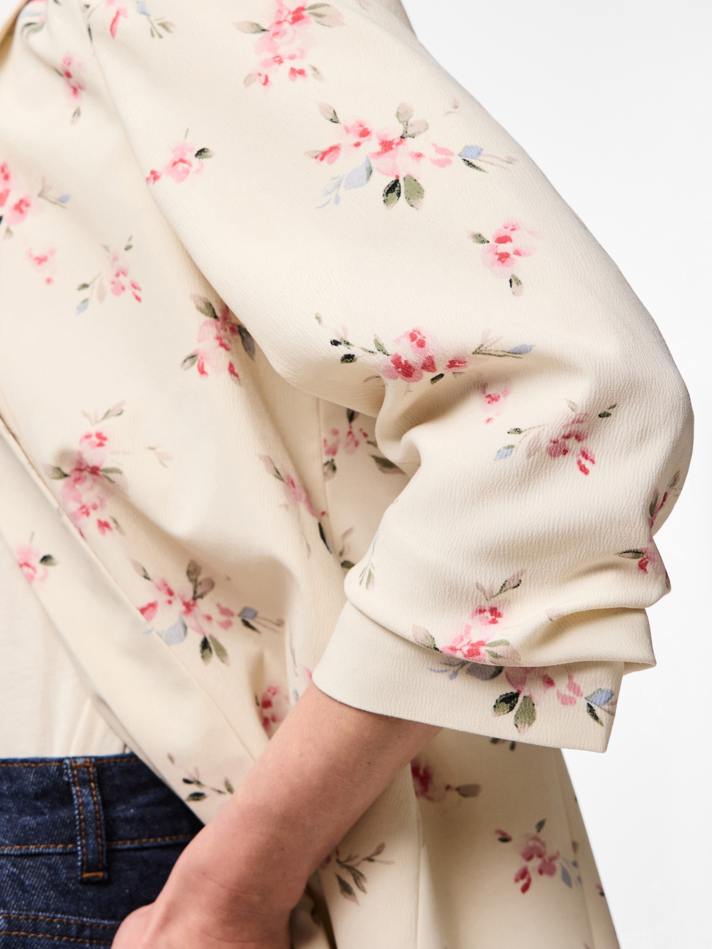 pieces Blusenblazer »PCBOSELLA 3/4 PRINTED BLAZER NOOS«, mit 3/4 Ärmel