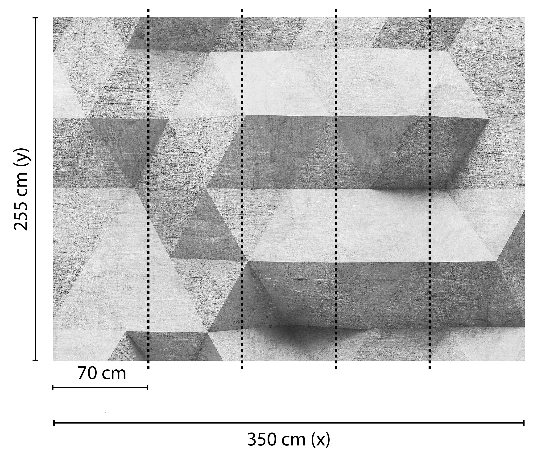 living walls Fototapete »Designwalls Concrete Surface 1«, Vlies, Wand, Schräge, Decke