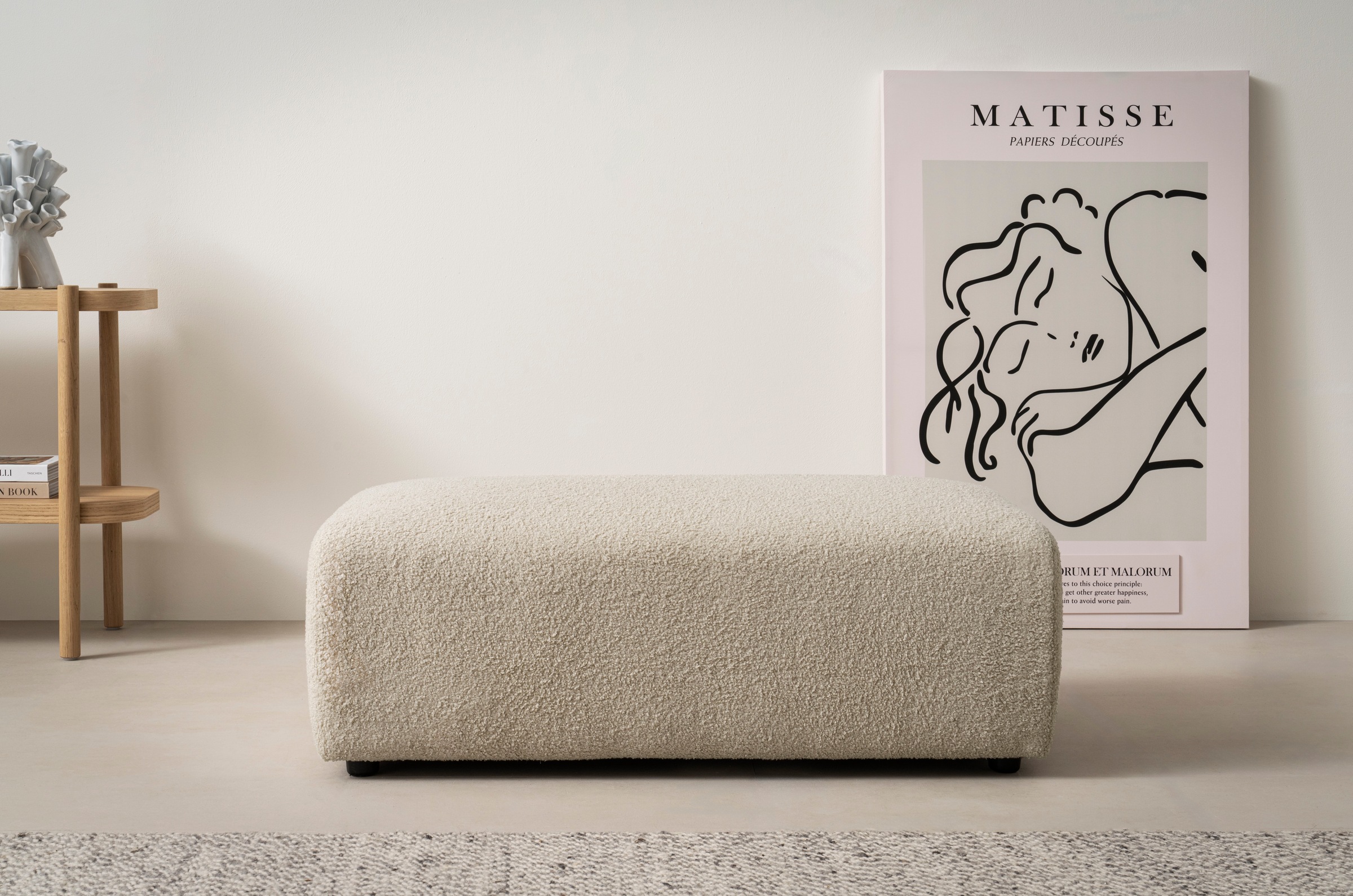 Home affaire Hocker »BAKELS, Polsterhocker in Cord oder Boucle-Stoff« zur S günstig online kaufen