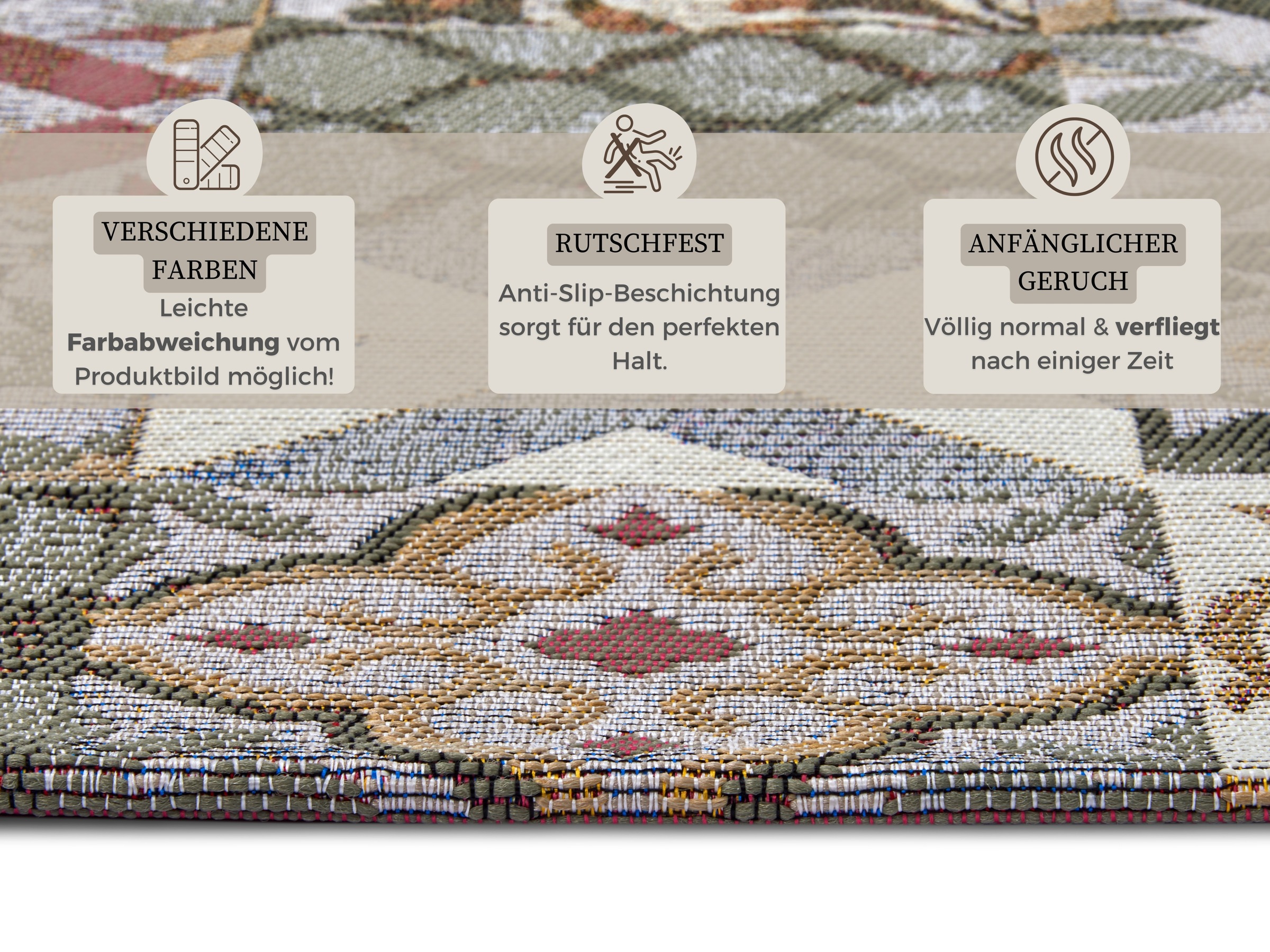 HANSE Home Läufer »Mosaik«, rechteckig, 6 mm Höhe, strapazierfähig, pflegeleicht, robust, Anti-Rutsch, Küche, Flur, Diele