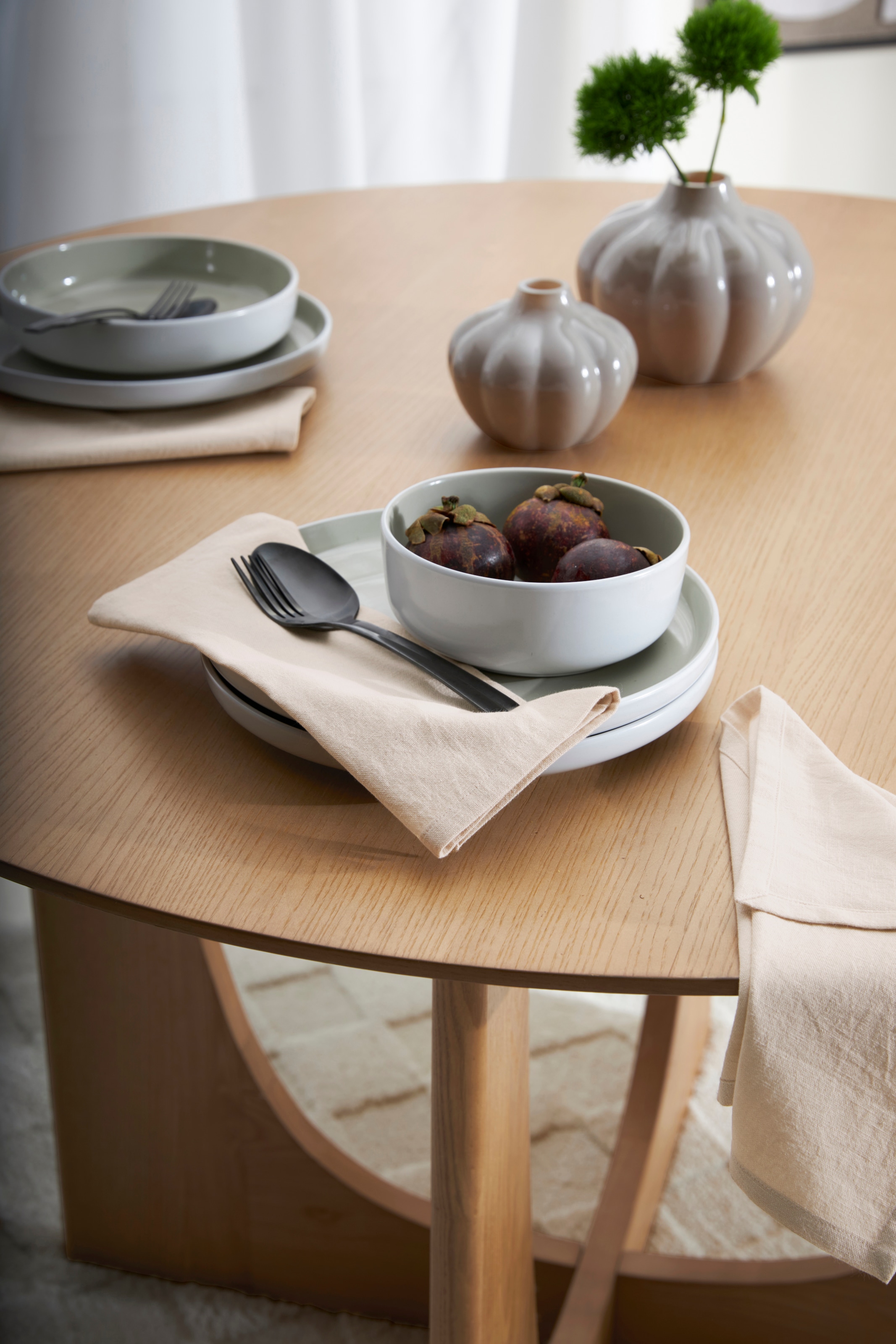 LeGer Home by Lena Gercke Stoffserviette »Liaa« Stoffserviette, Maße 40x40 cm, uni, Baumwollqualität mit Leinenanteil