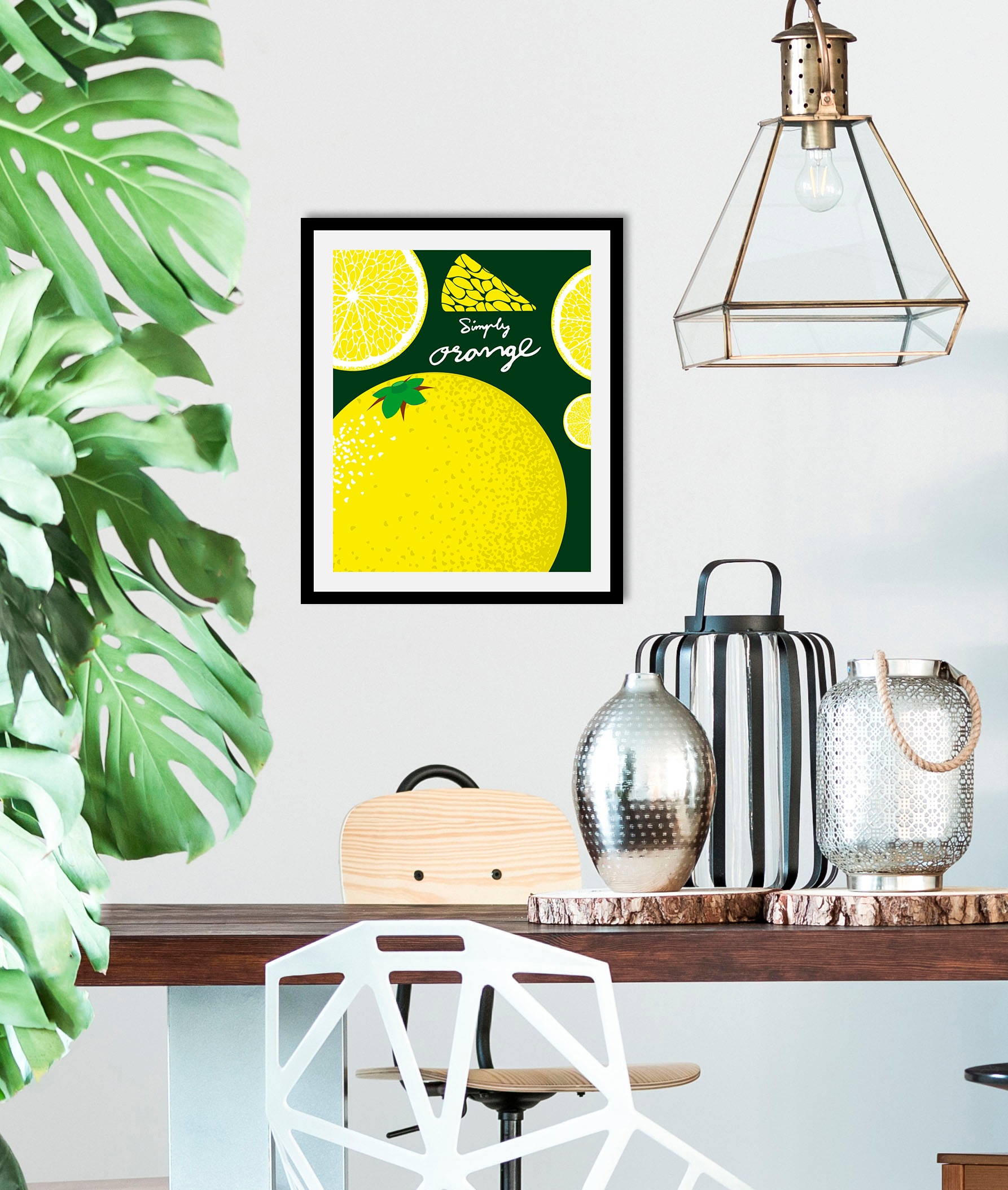 queence Bild »Simple Orange«, Obst-Obst Bilder-Kunst-Abstrakt-Essen-Lebensm günstig online kaufen