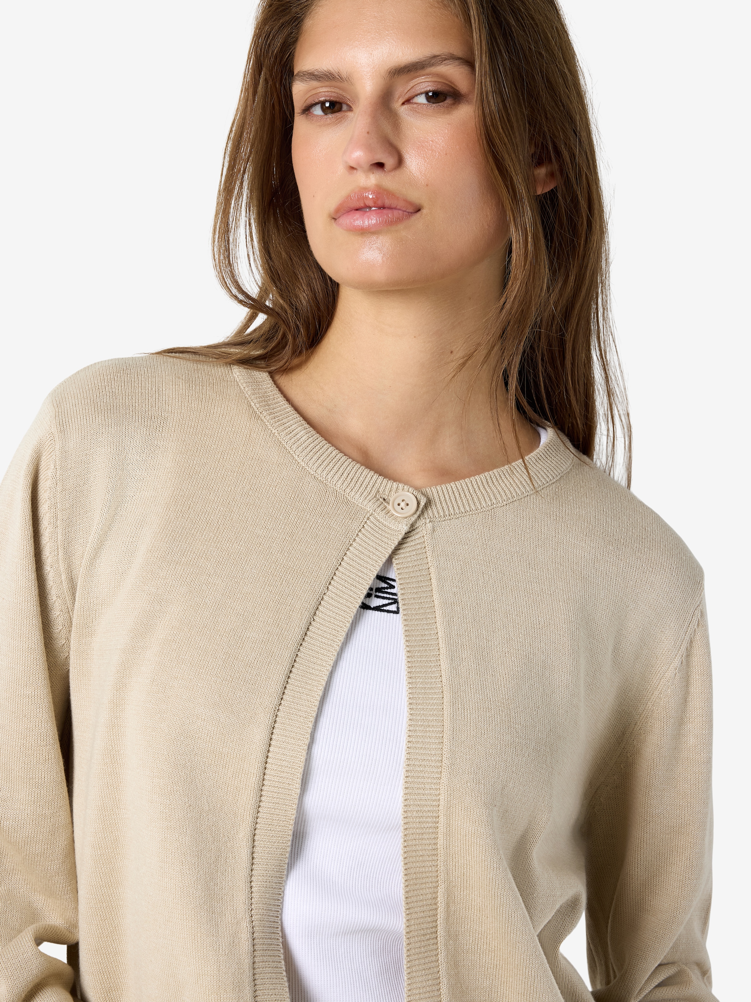 Noisy may Strickjacke »NMMAYSA L/S O-NECK KNIT CARDIGAN NOOS« Baumwollmischung, regular fit