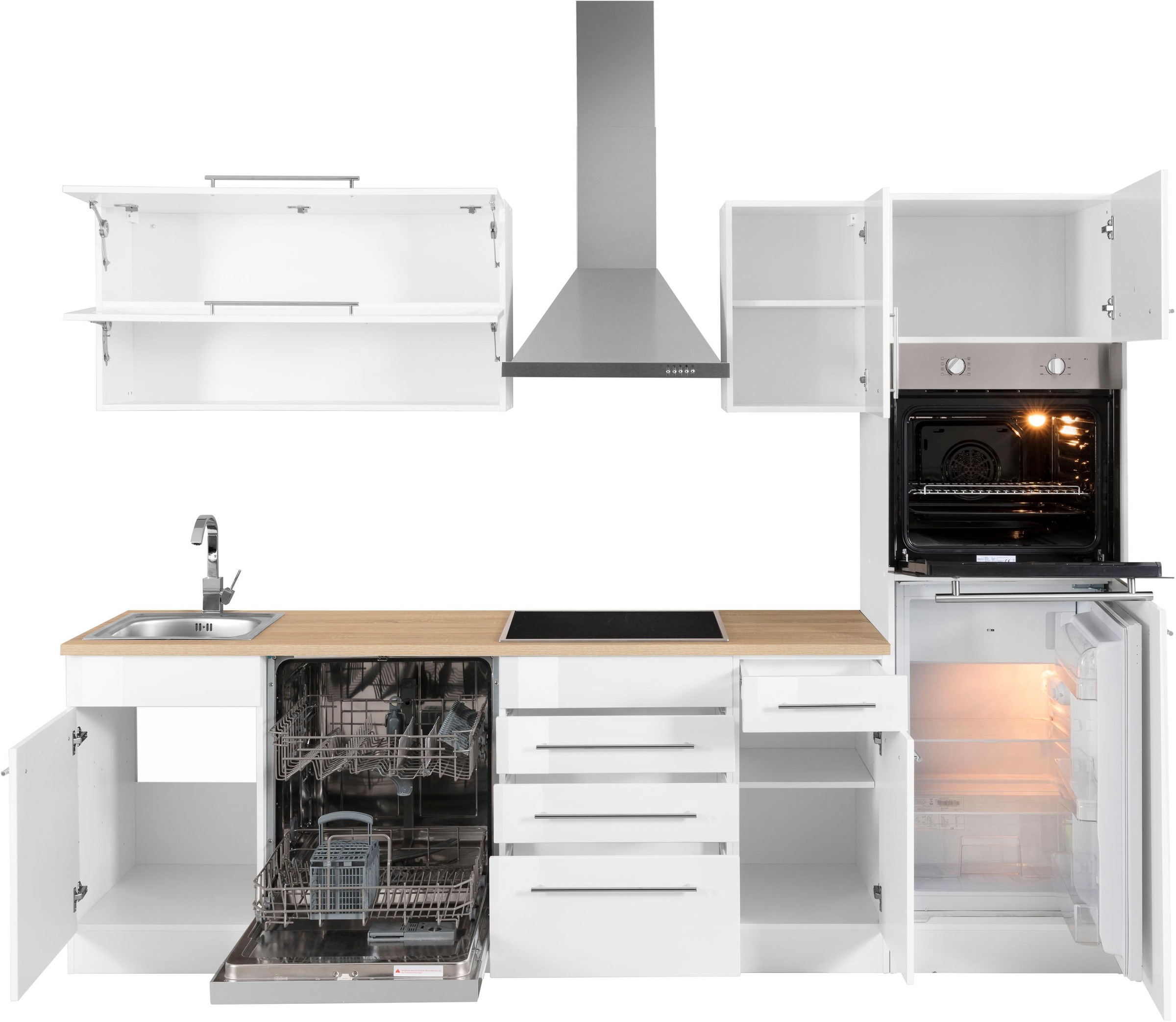 KOCHSTATION Küchenzeile »KS-Eton«, mit E-Geräten, Breite 270 cm