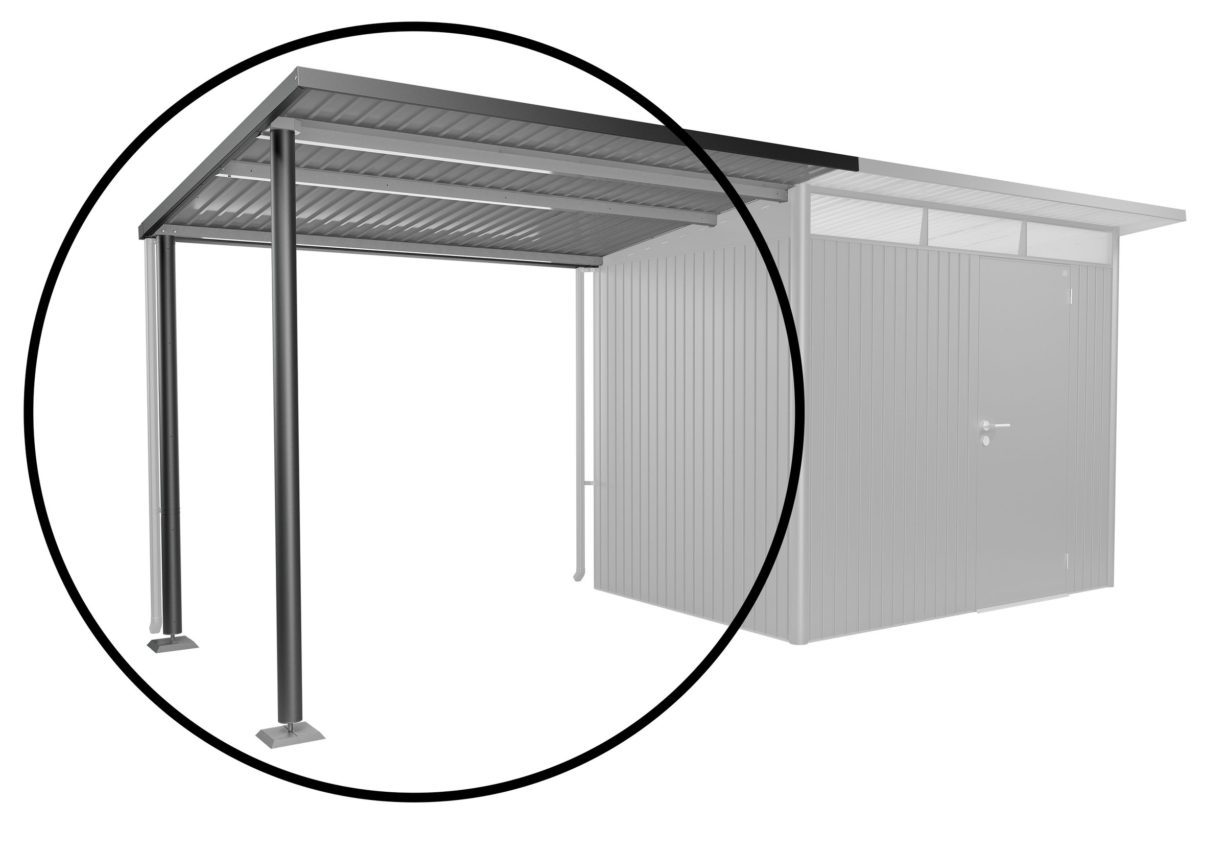 Biohort Gerätehaus-Anbaudach »für AvantGarde A1/A5 Gr. L verschiedene Farben«