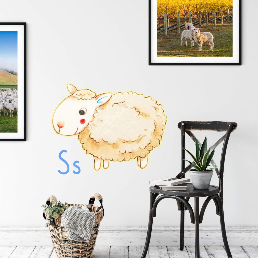 Wall-Art Wandtattoo »Schaf Tierwelt online St.) kaufen (1 Buchstabe S«