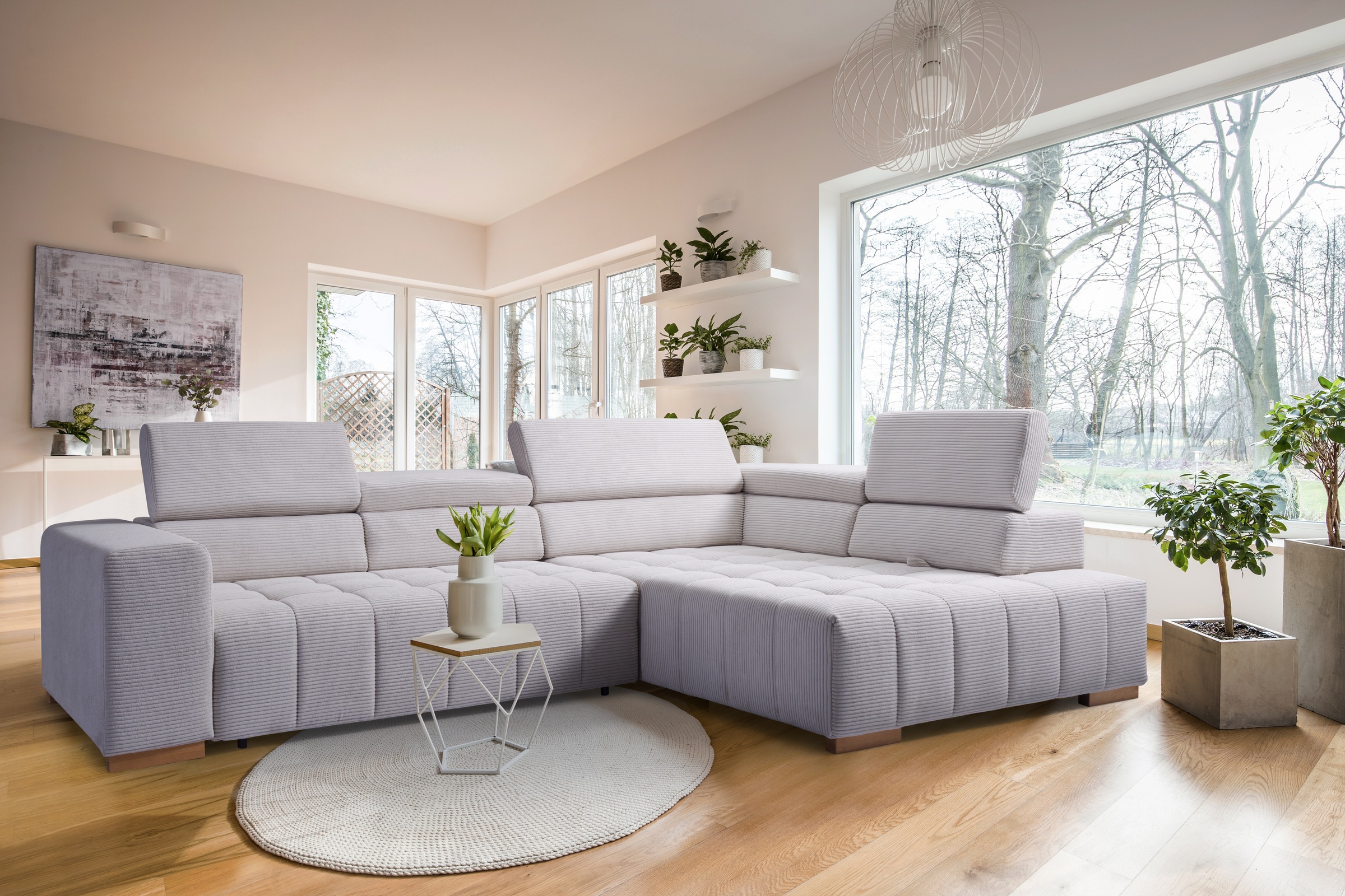 exxpo - sofa fashion Ecksofa »Elianos, hoher Sitzkomfort, aufwendige Kreuzs günstig online kaufen