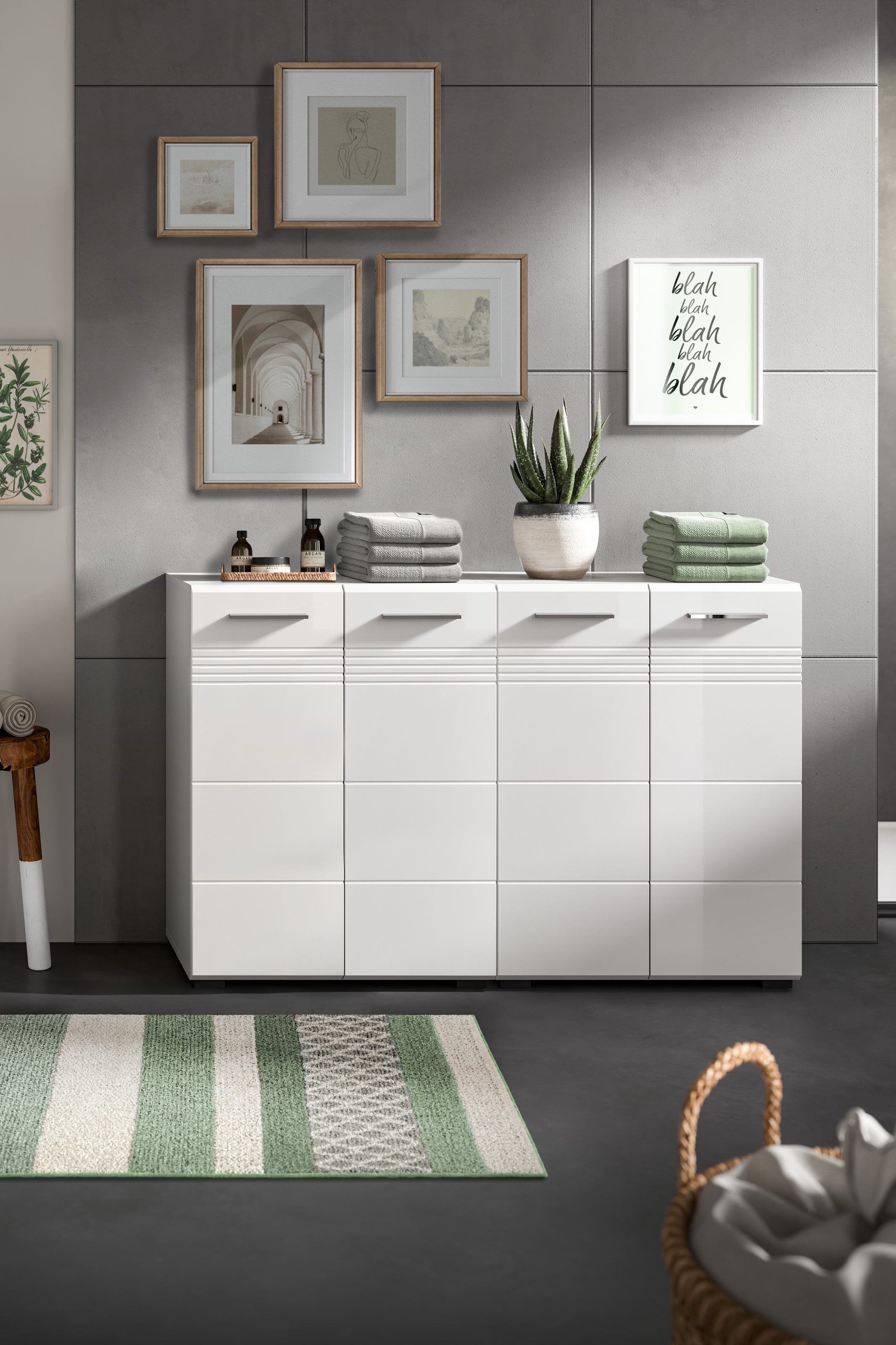 welltime Badmöbel-Set »Calicio, bestehend aus: 2 Midischränken« 2 Stk. tlg. günstig online kaufen