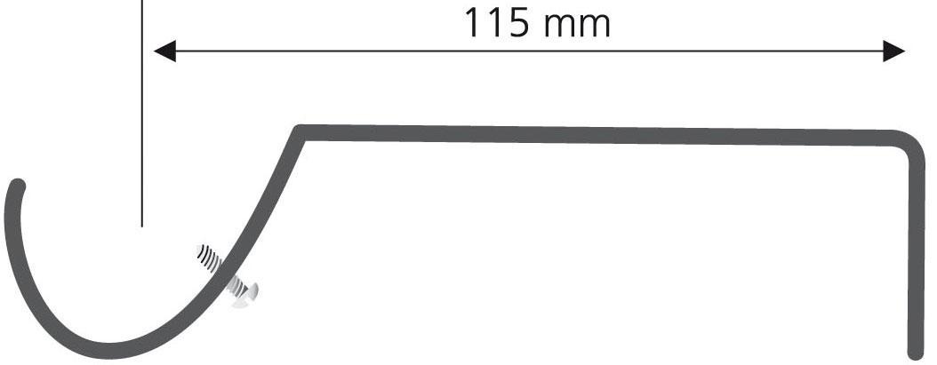Liedeco Träger, (Set, 2 St.), für Gardinenstangen Ø 16 mm