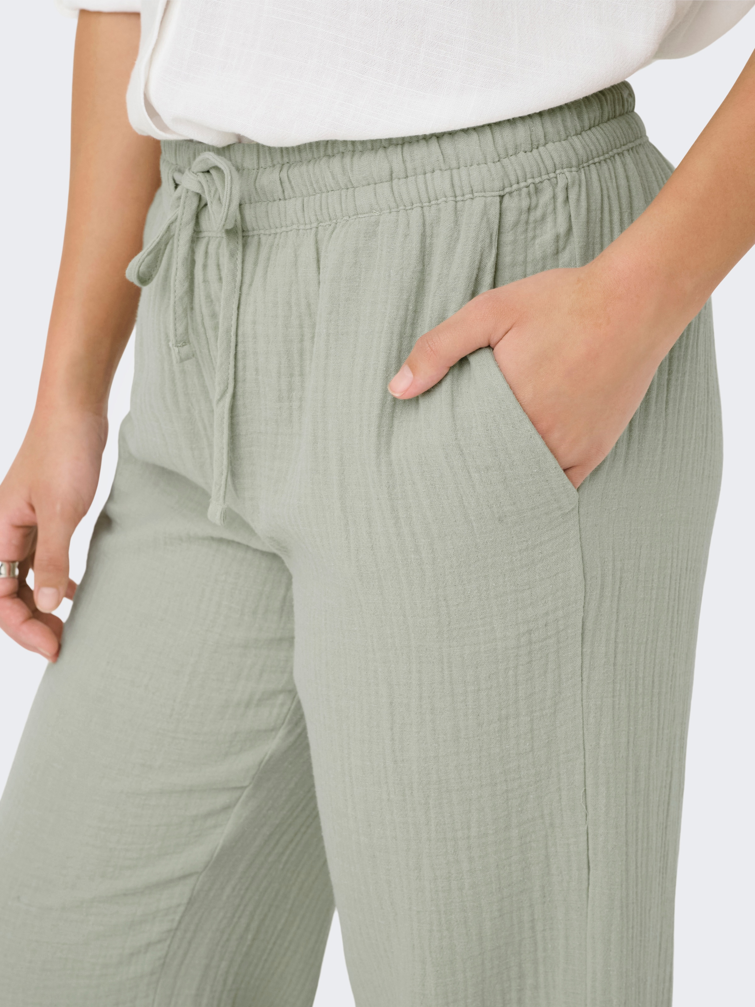 JDY Schlupfhose »JDYTHEIS LIFE WIDE PANT WVN NOOS«, Sommerhose, aus Musselin